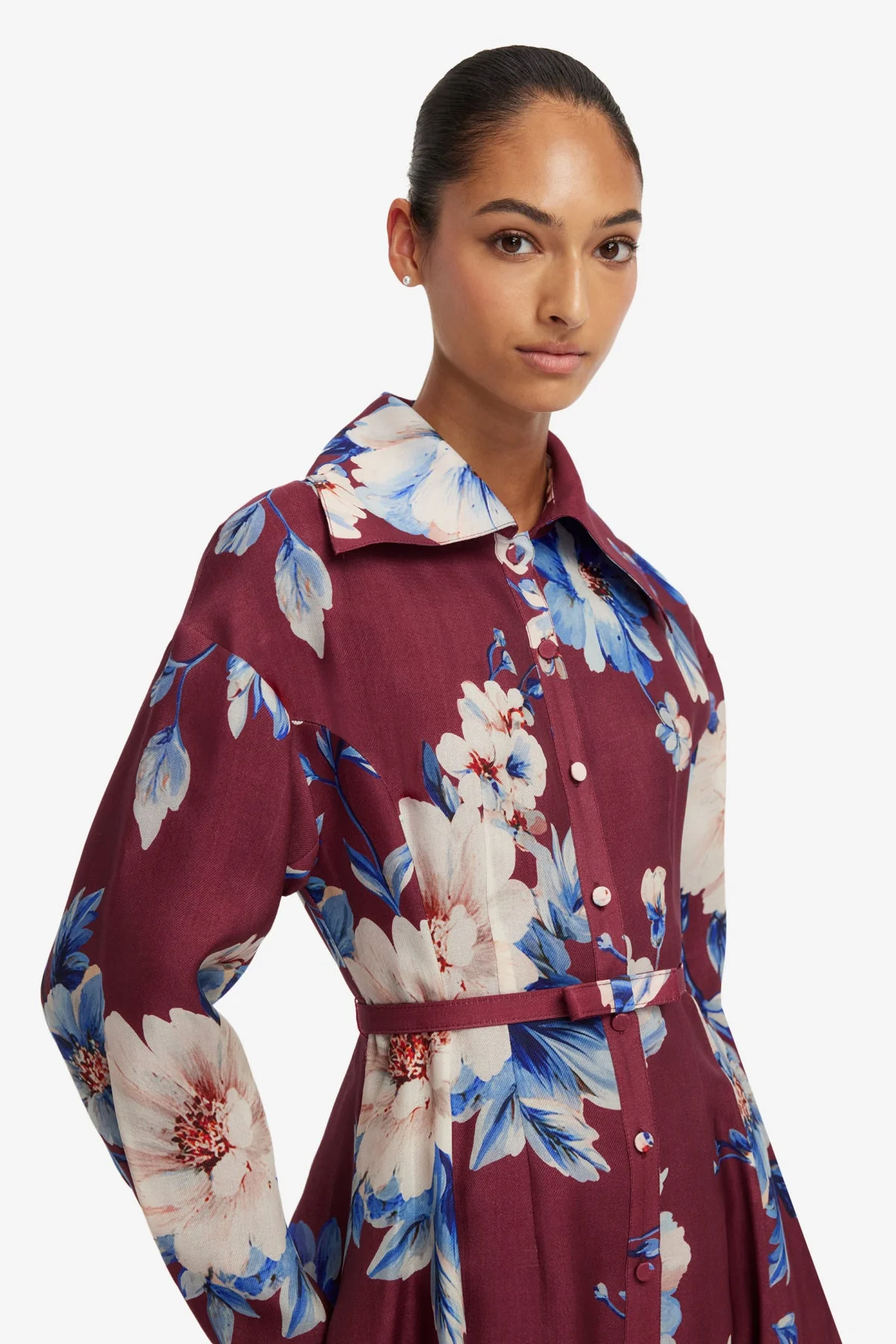 Josephine Silk Gown - Cosmos Print