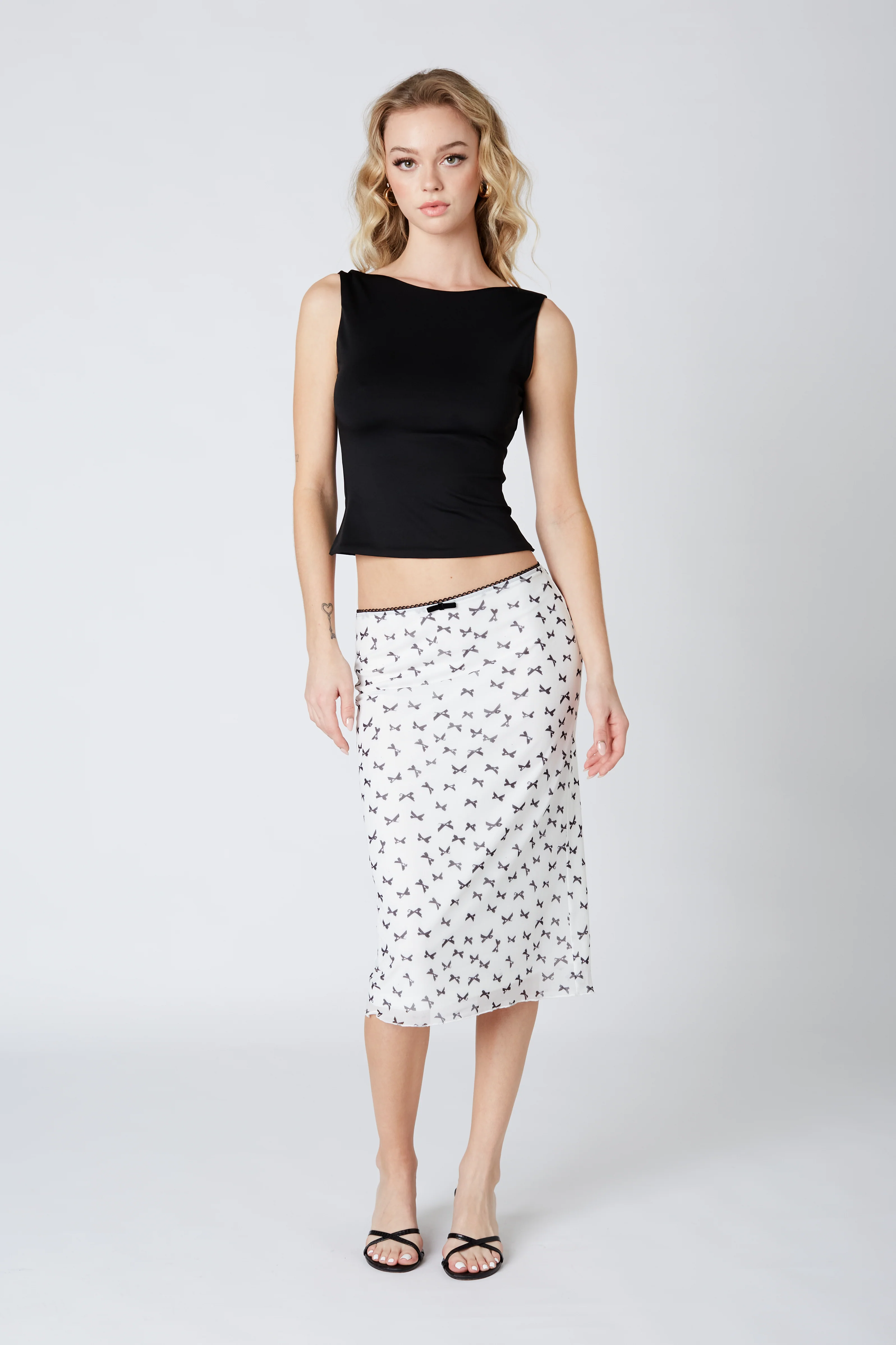 Bow Midi Skirt
