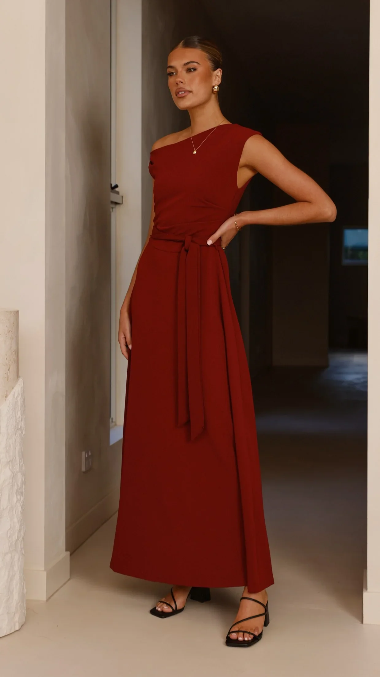 Gemma Maxi Dress - Burgundy