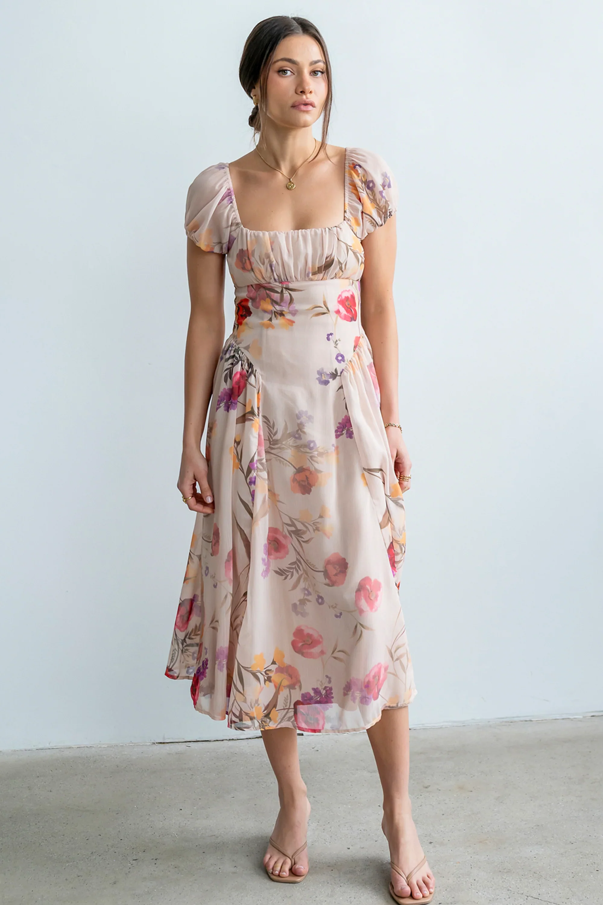Carly Floral Midi Dress