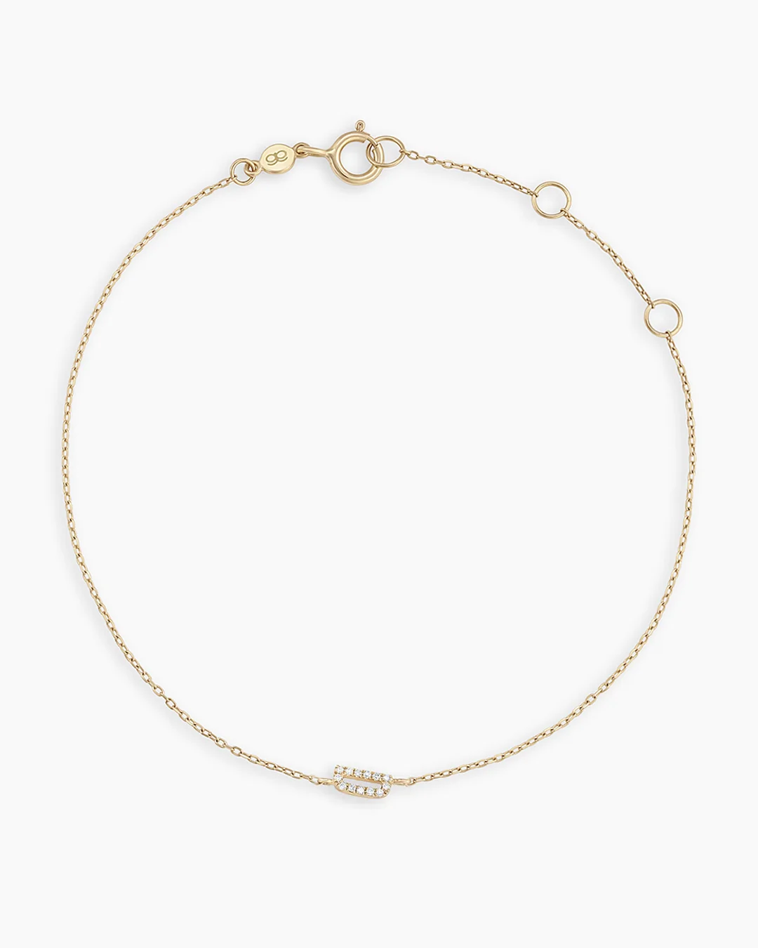 14K Diamond Pav�� Alphabet Bracelet