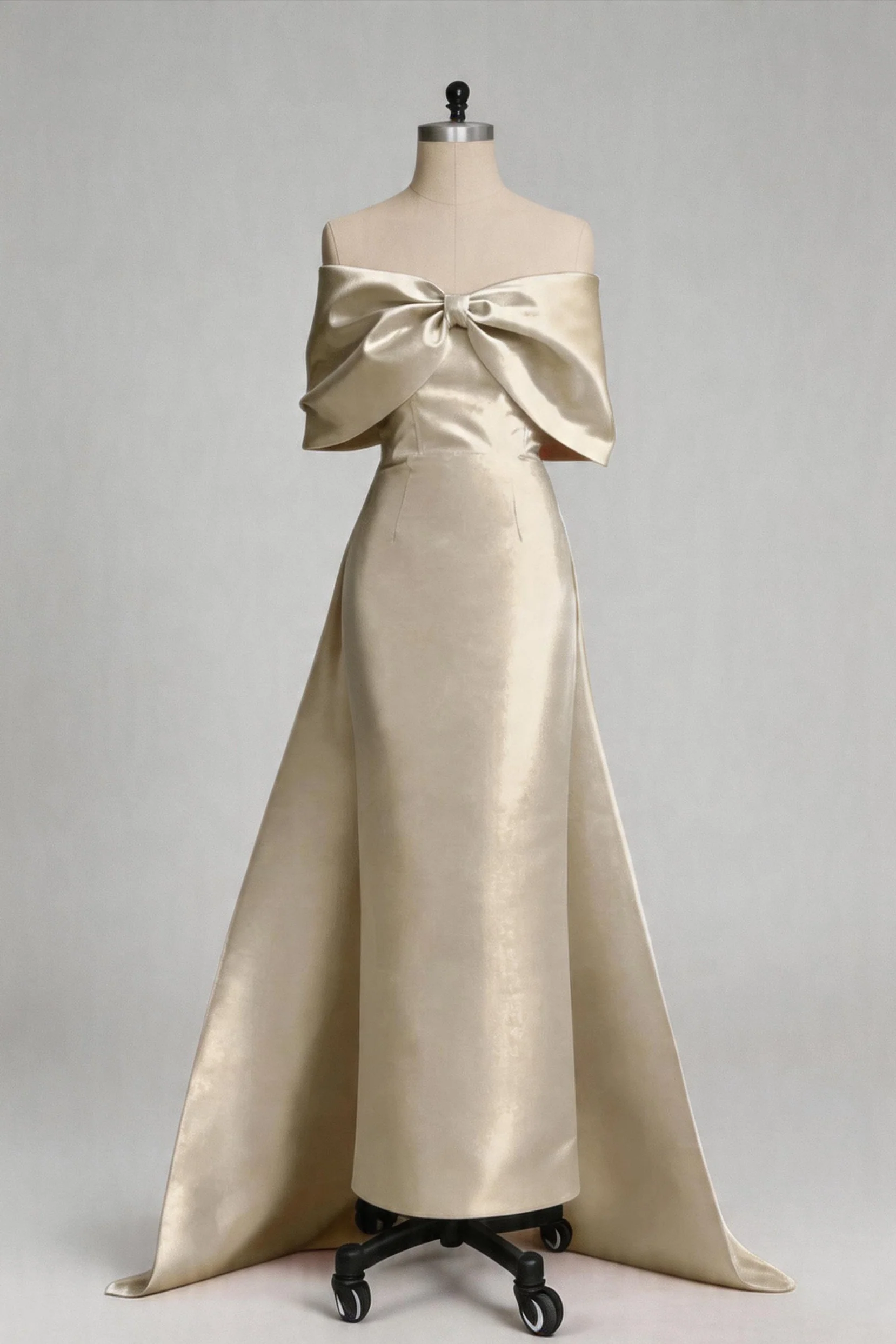Trumpet-Mermaid Maxi Satin Mother of the Bride Dresses CM0387