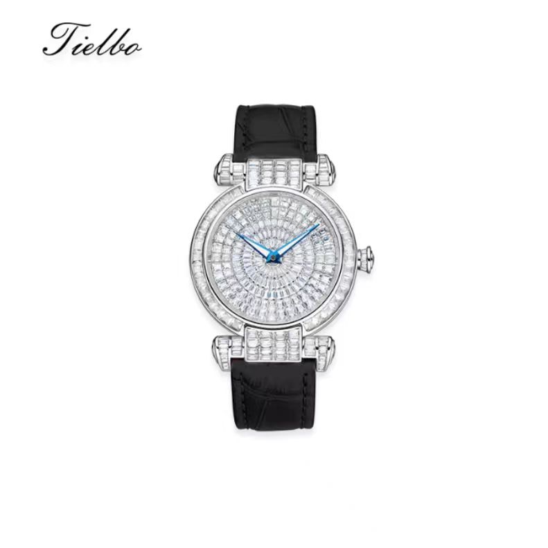 Faceted Wheel Automatic Watch – Full Crystal, 42mm T822M