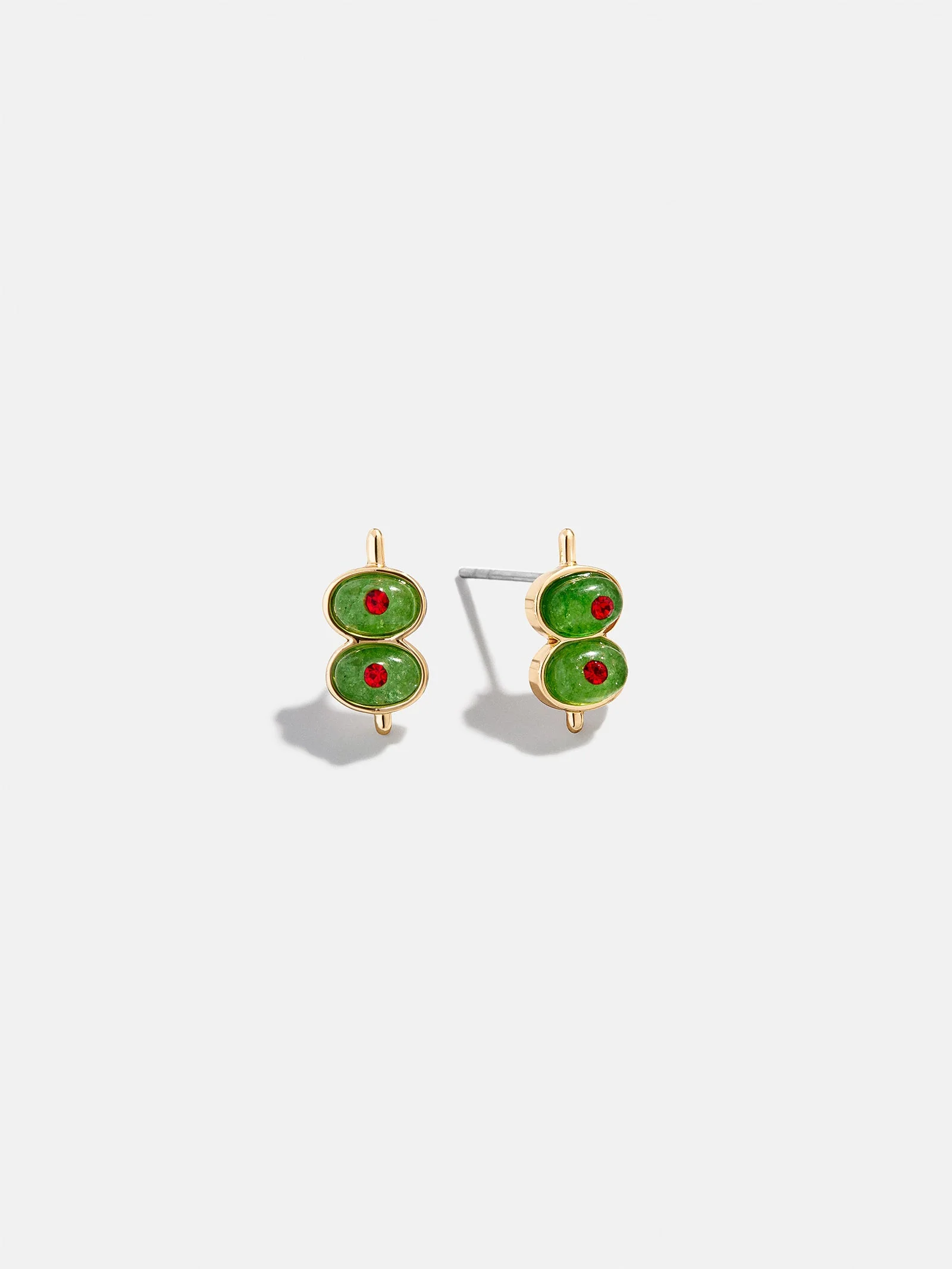 Briny Baby Olive Earrings - Green