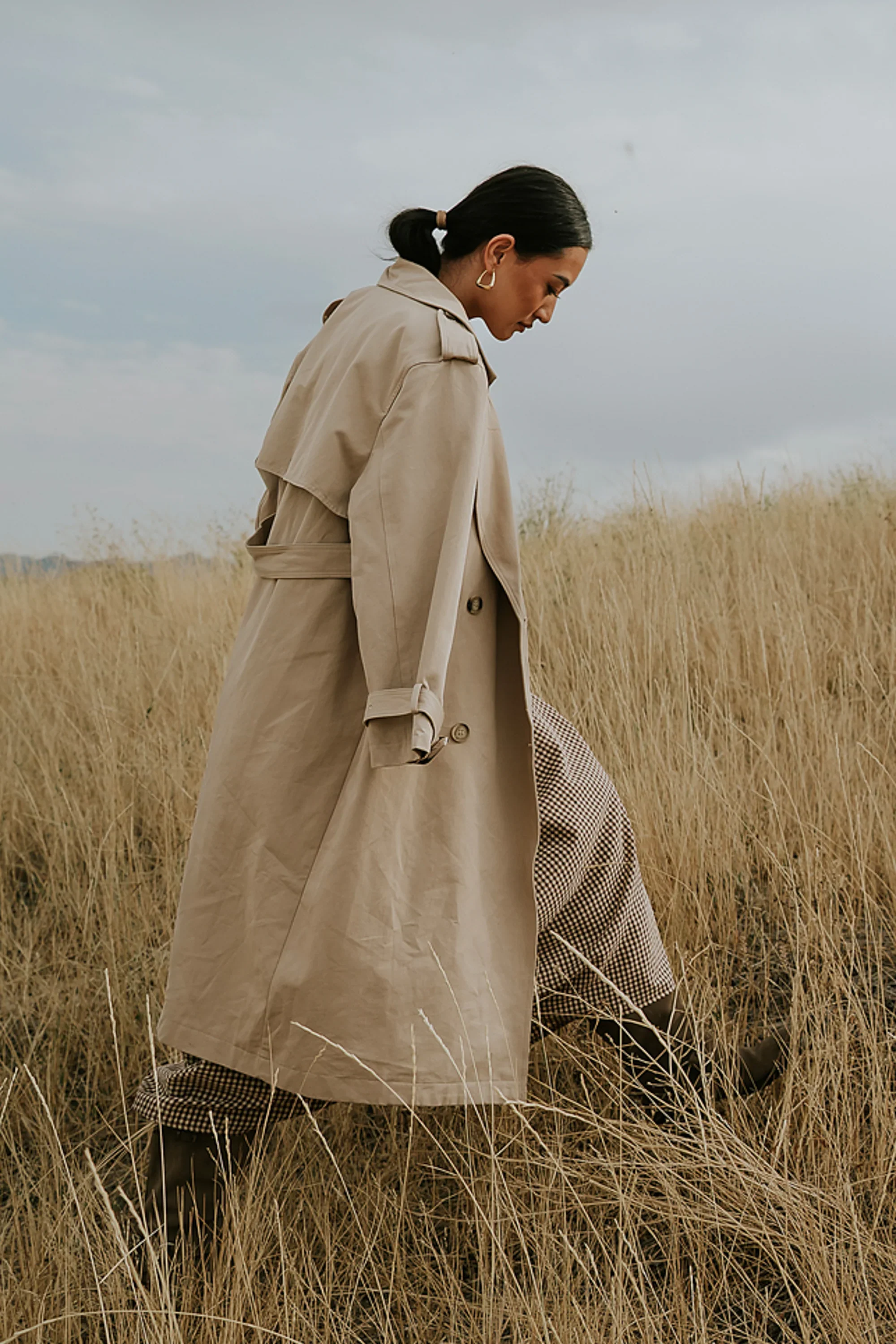 Rachel Trench Coat in Tan