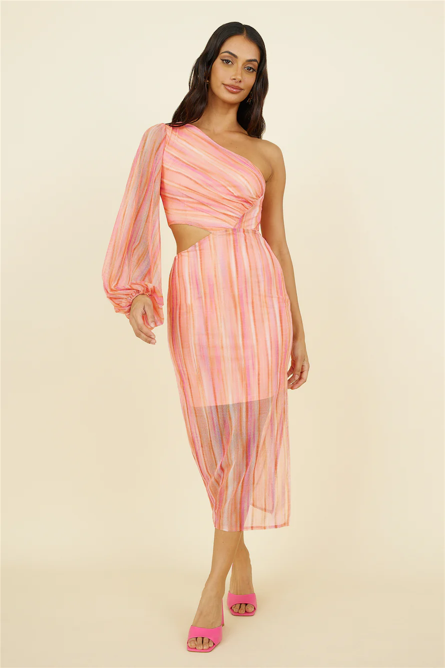 Getaway Car Midi Dress Pink