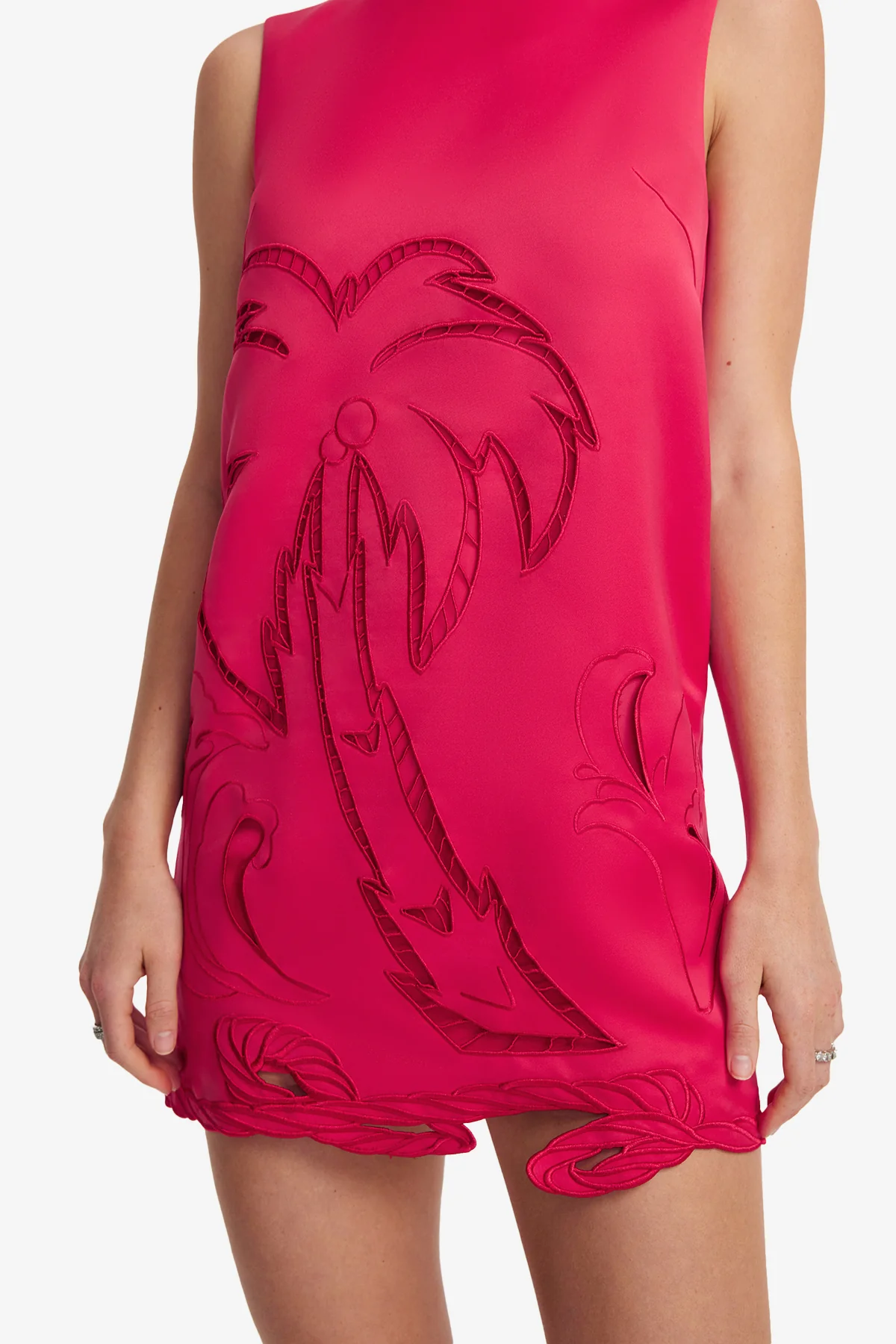Yvonne Palm Mini Dress - Scarlet