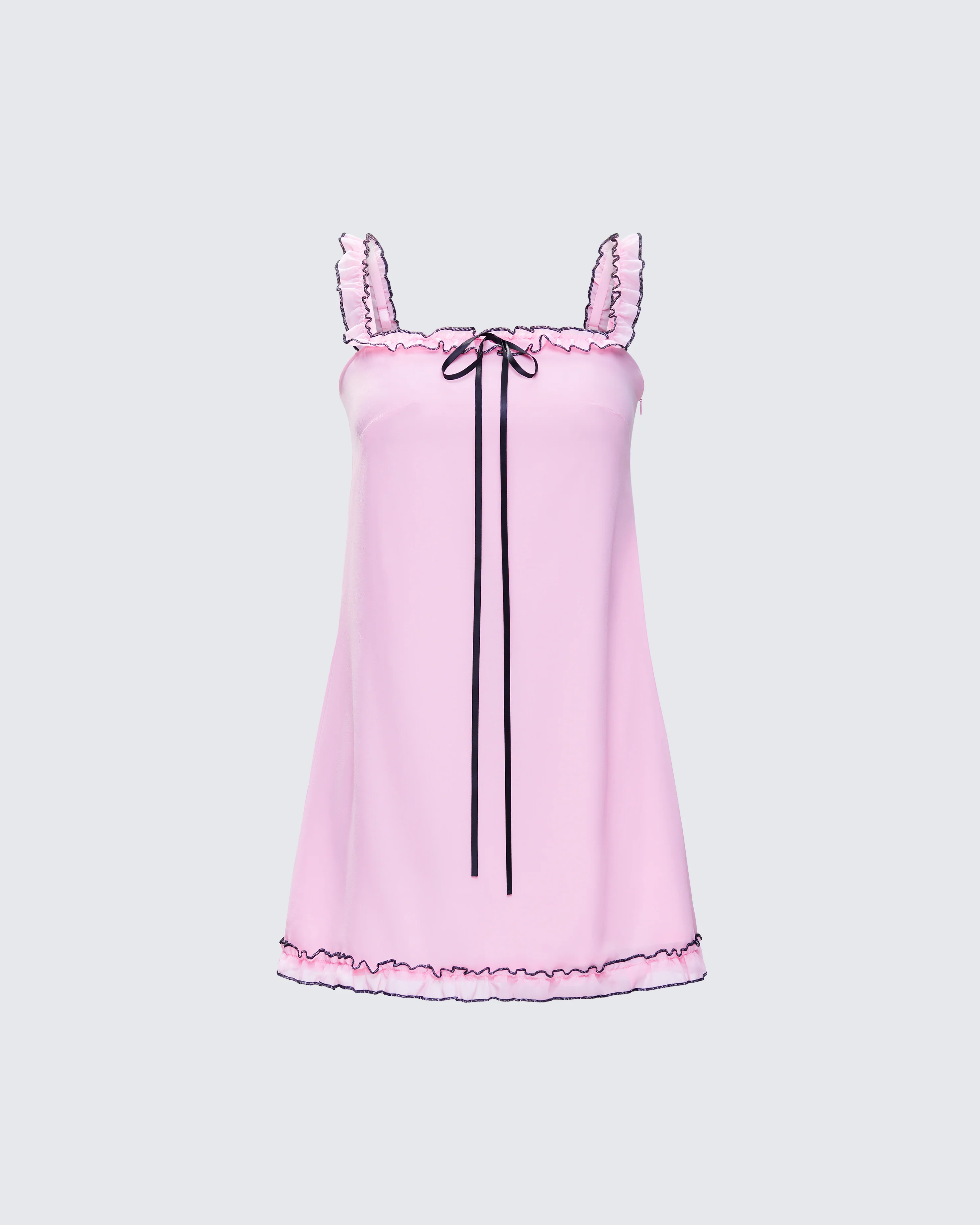 Giselda Pink Babydoll Mini Dress