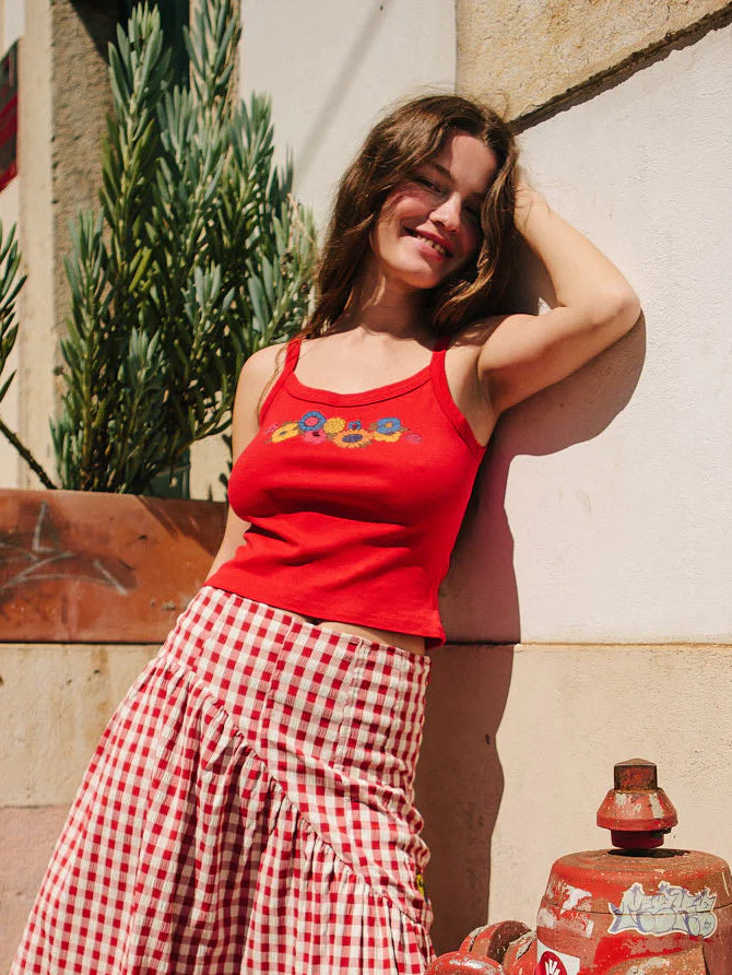 Harley Tank - Red Floral