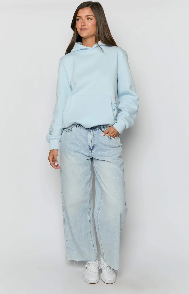 P.MAYO Light Blue Star Hoodie