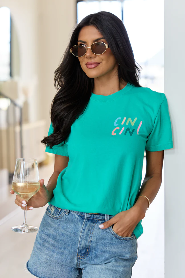 Cin Cin! Green Graphic Tee