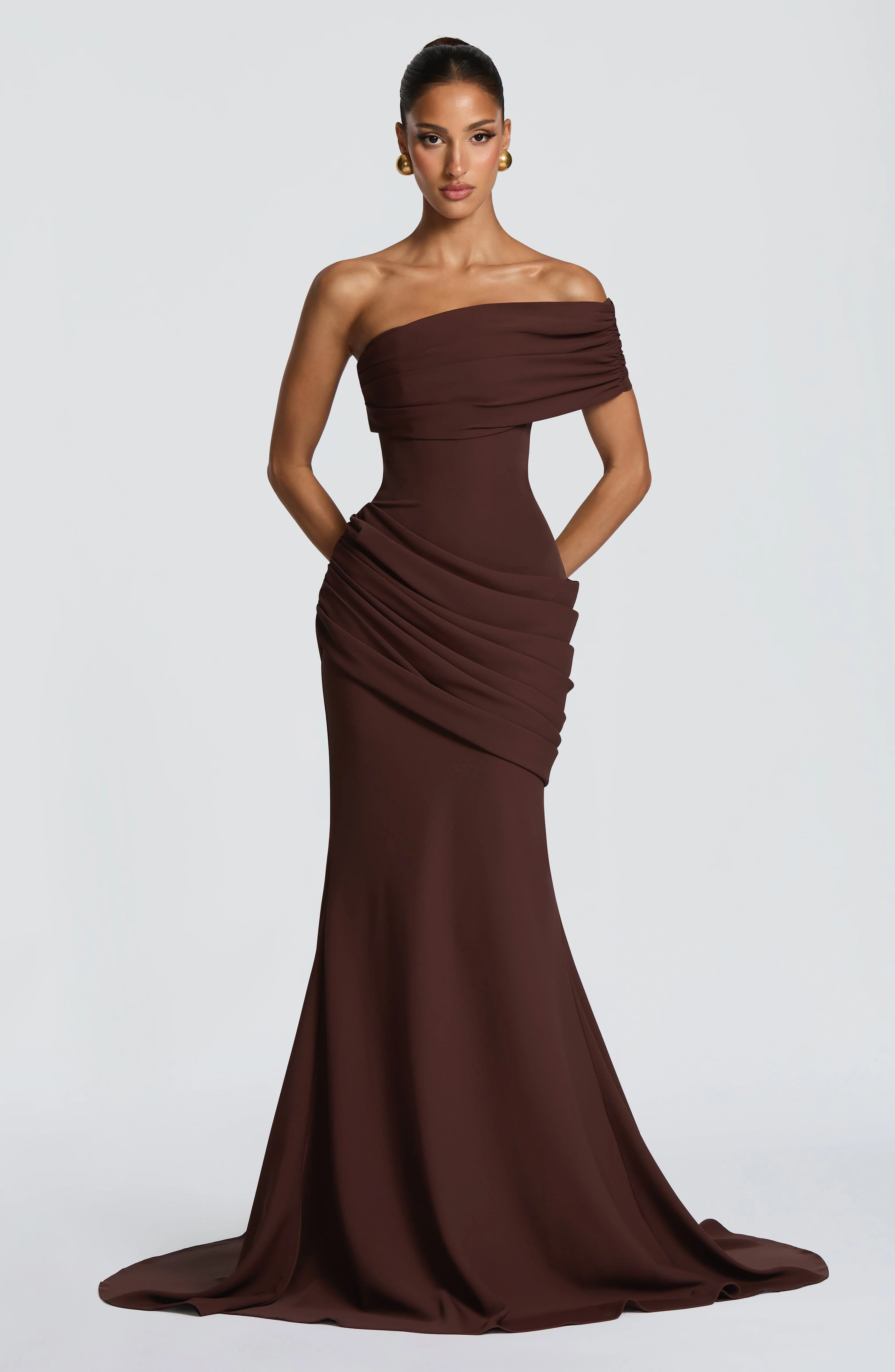 Kasia Gown - Plum Brown