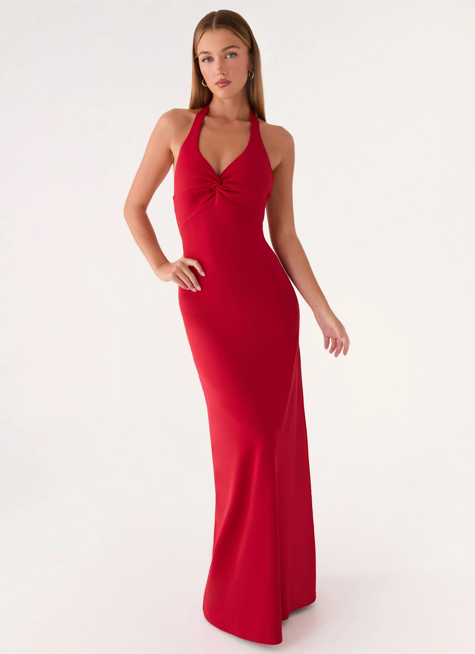 Loverboy Maxi Dress - Deep Red - luluinthesky
