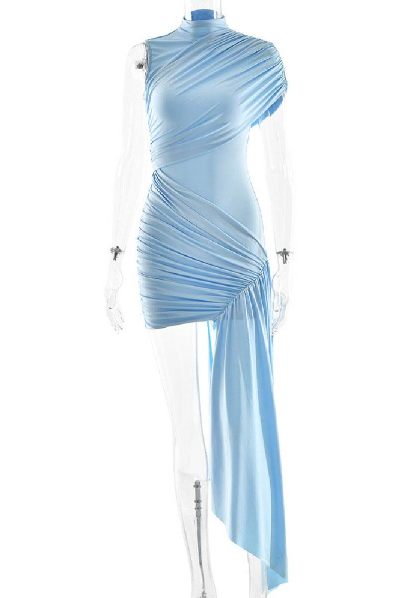 Asymmetry Mini Knitted Cocktail Wedding Guest dresses