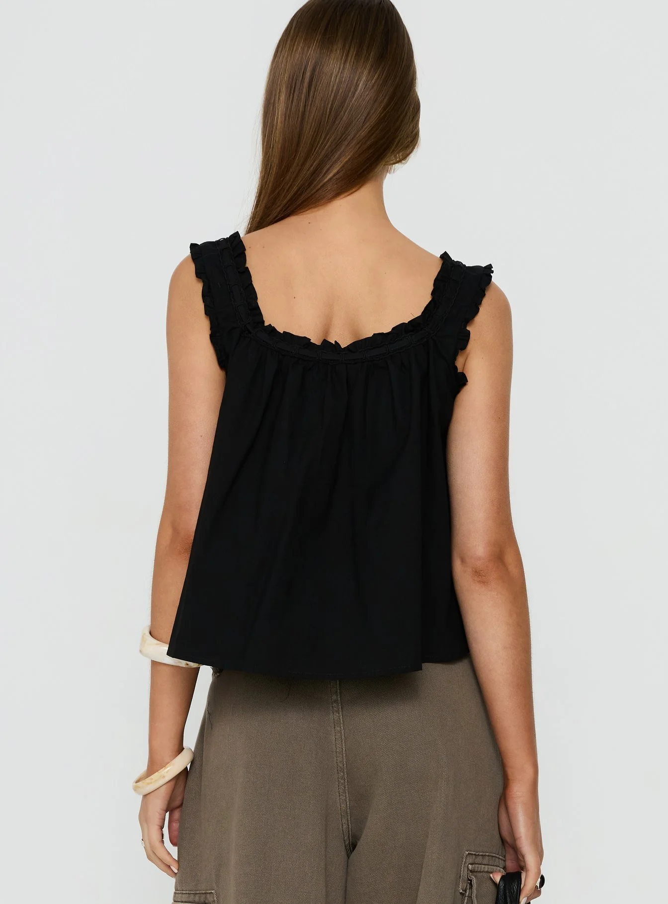 Swing Babydoll Top Black