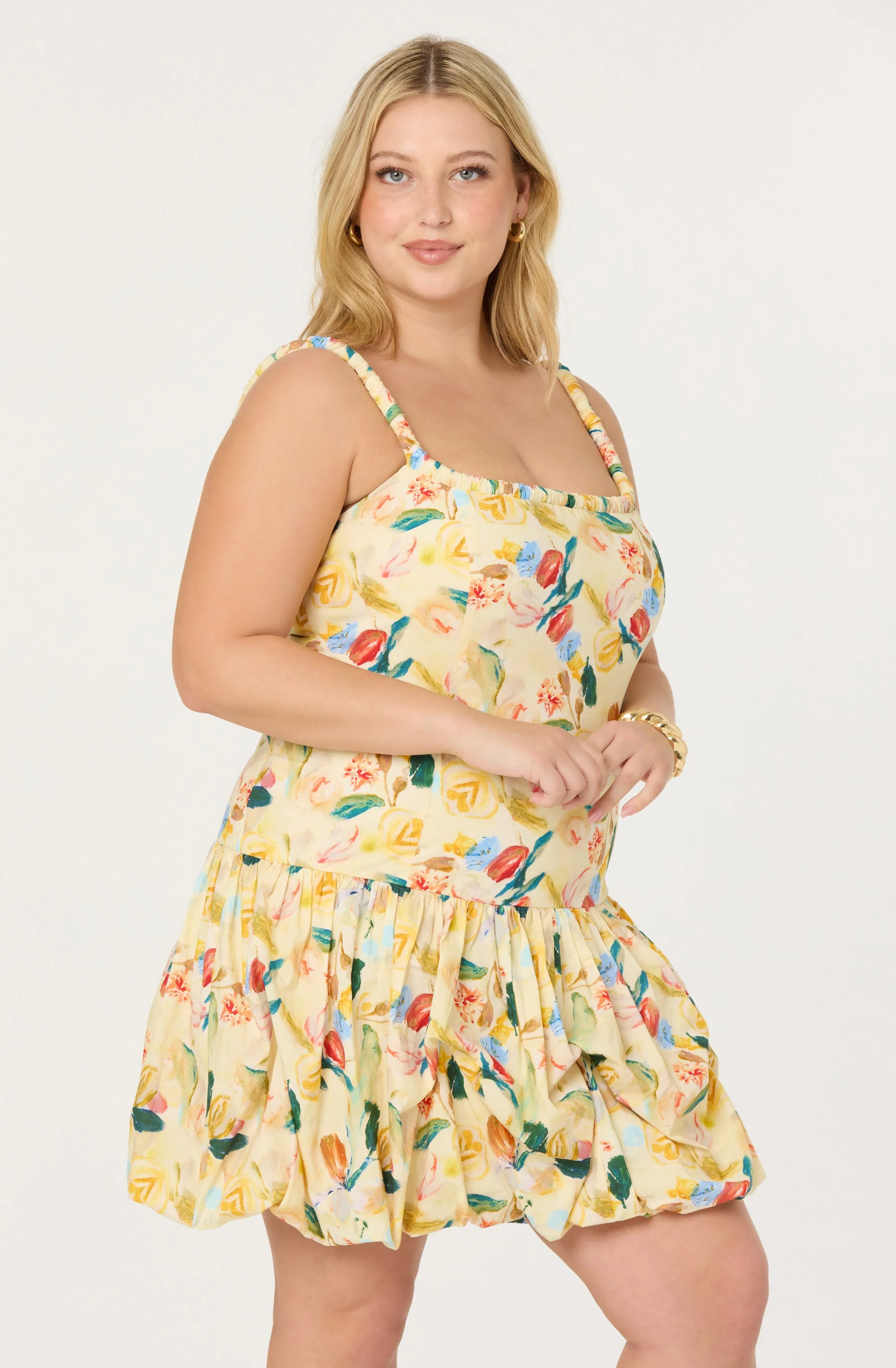 Keyla Floral Bubble Dress - luluinthesky