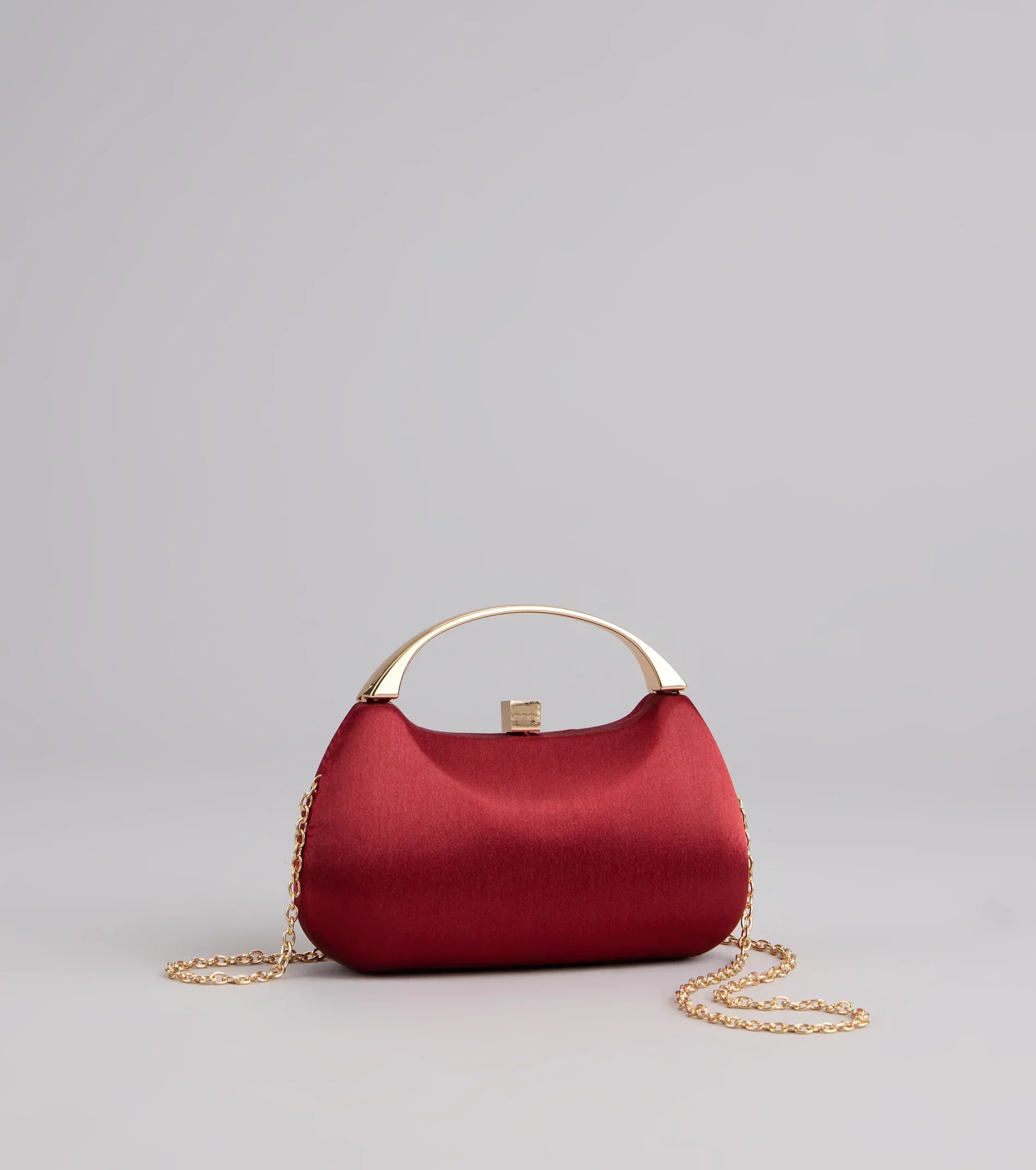 Evening Glow Satin Clutch Bag