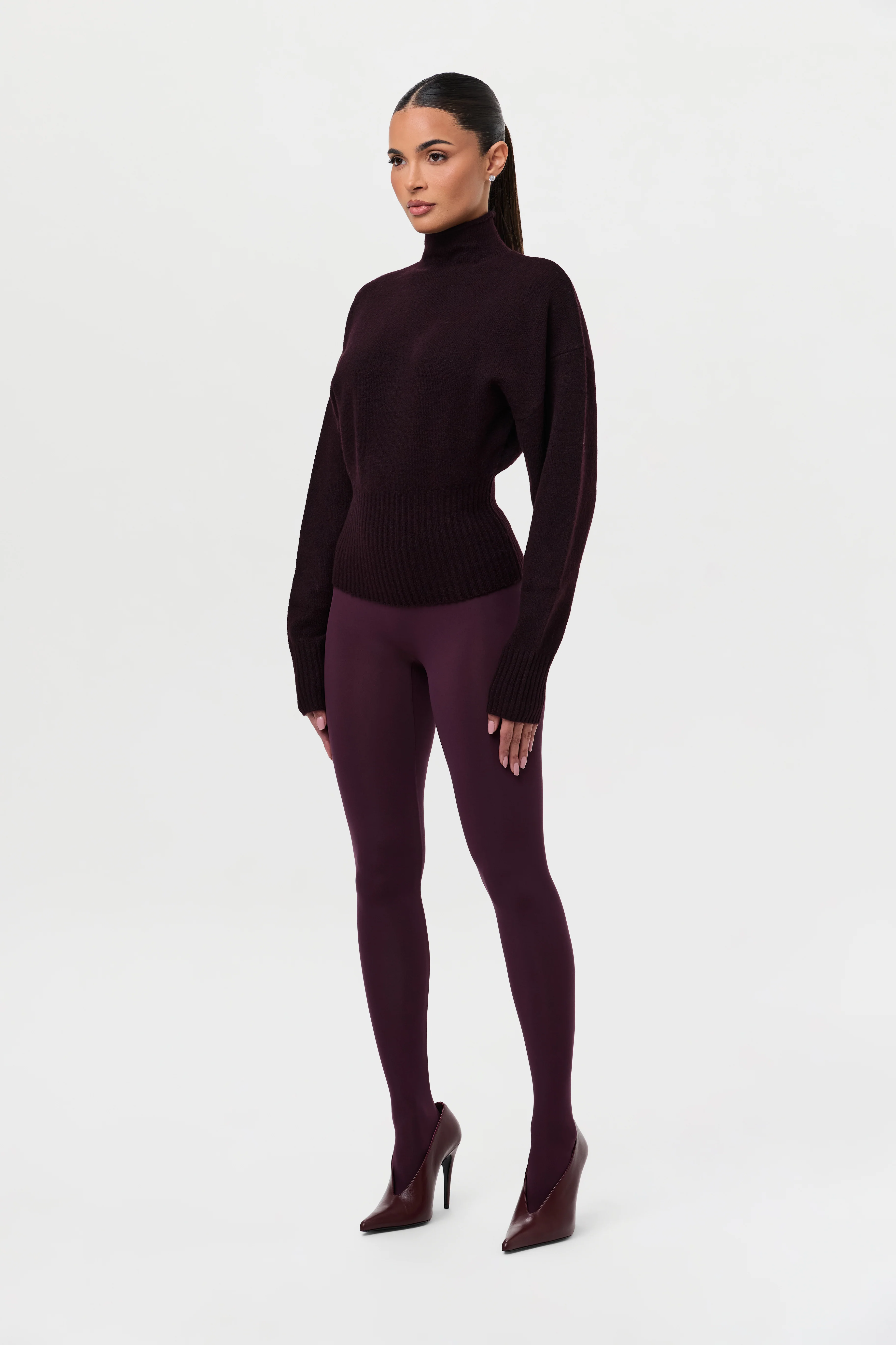 Ribbed-Knit Sculpt Sweater Top