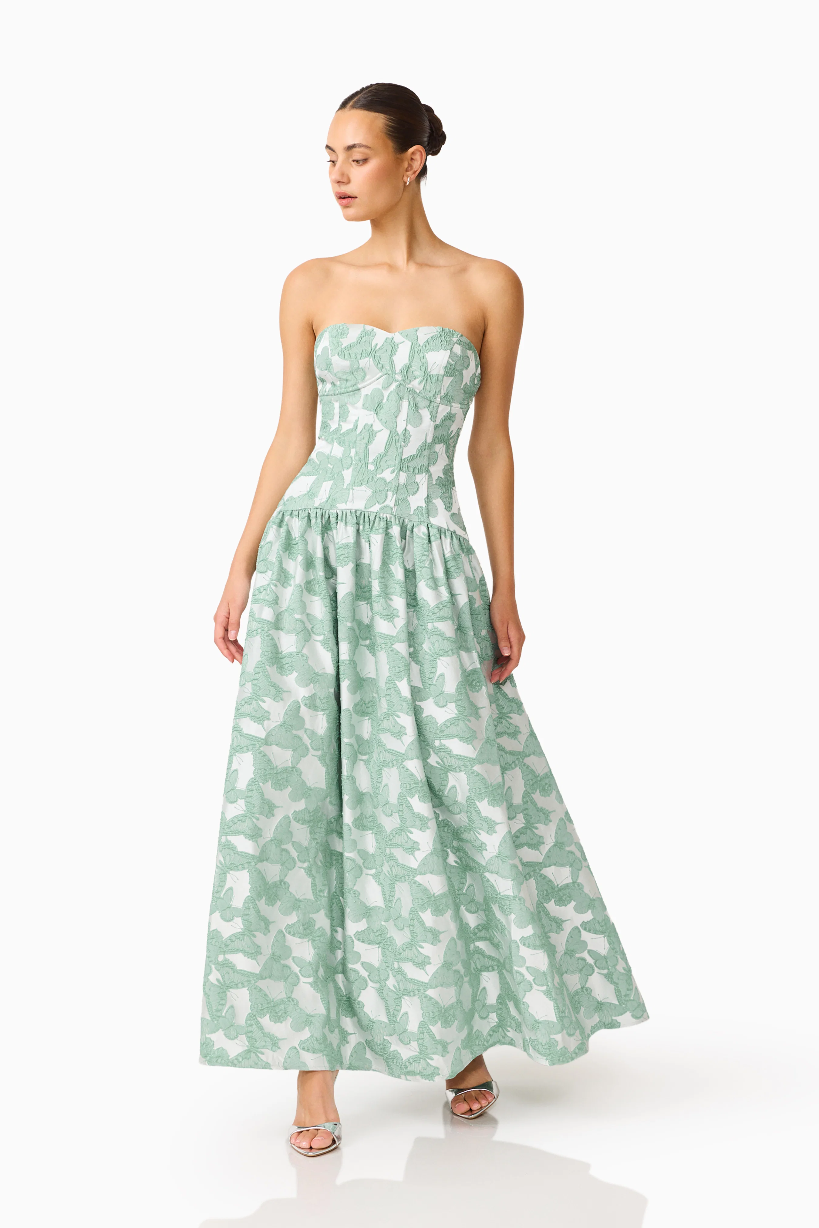 Lisette Sweetheart Gown in Sea Green