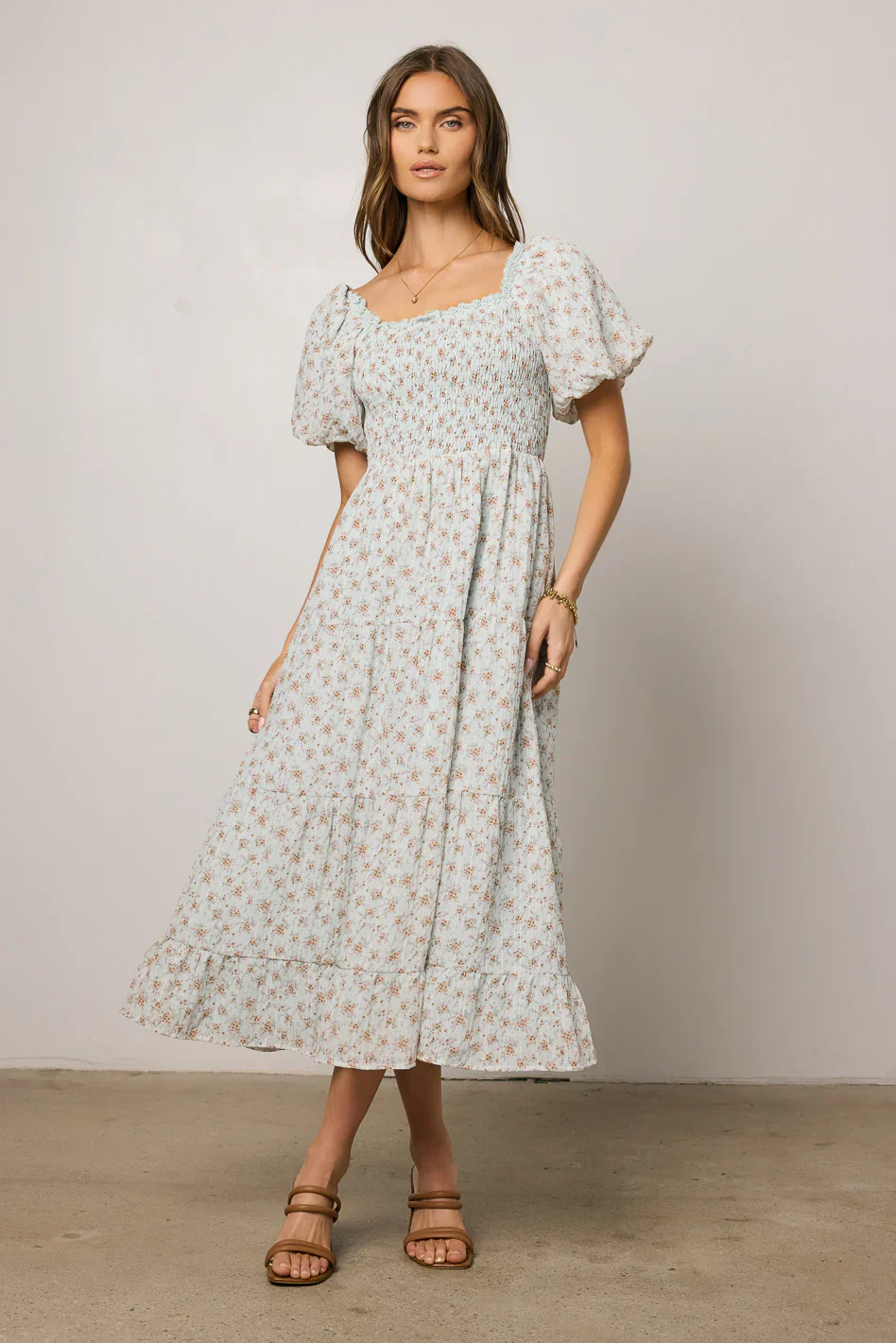 Asha Floral Midi Dress