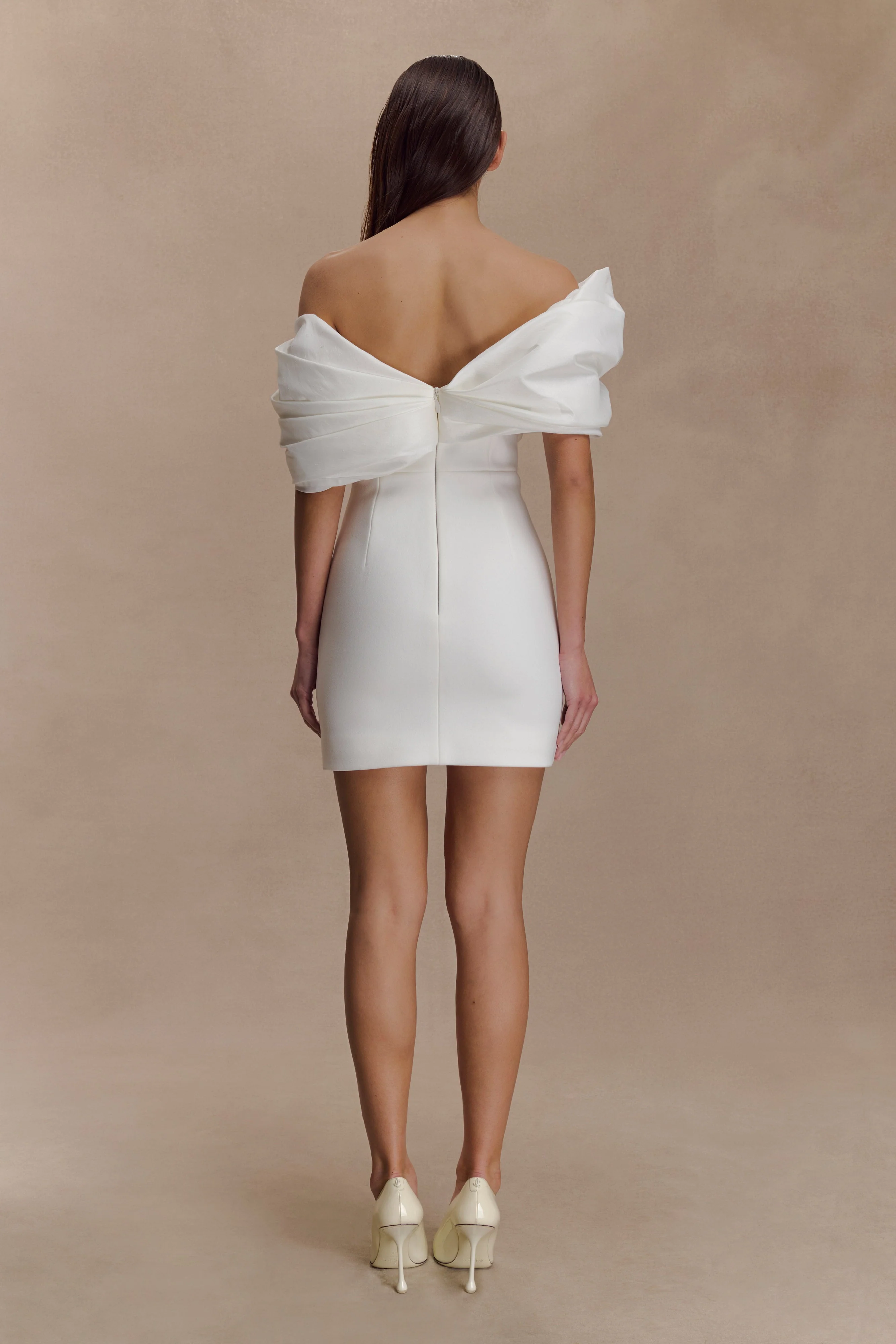 Aphrodite-Off-Shoulder-Crepe-Mini-Dress-Ivory