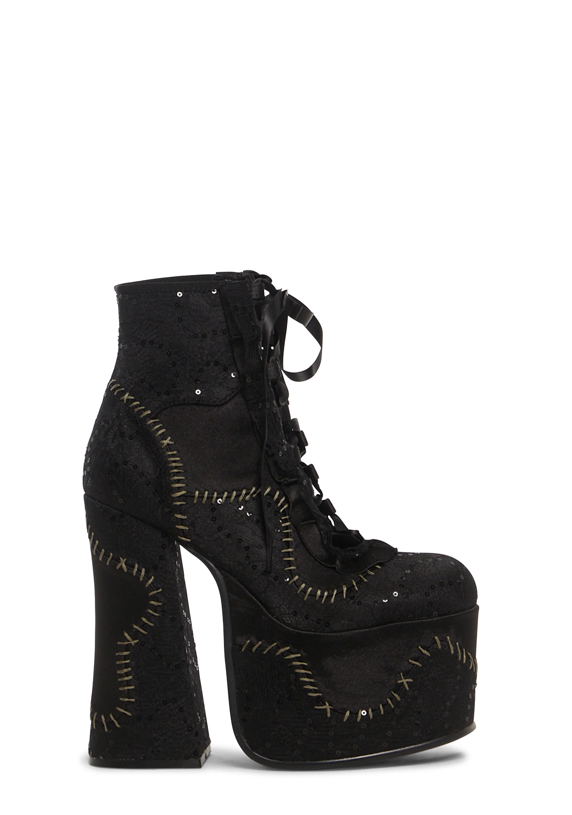 Lover’s Duet Platform Boots - Black