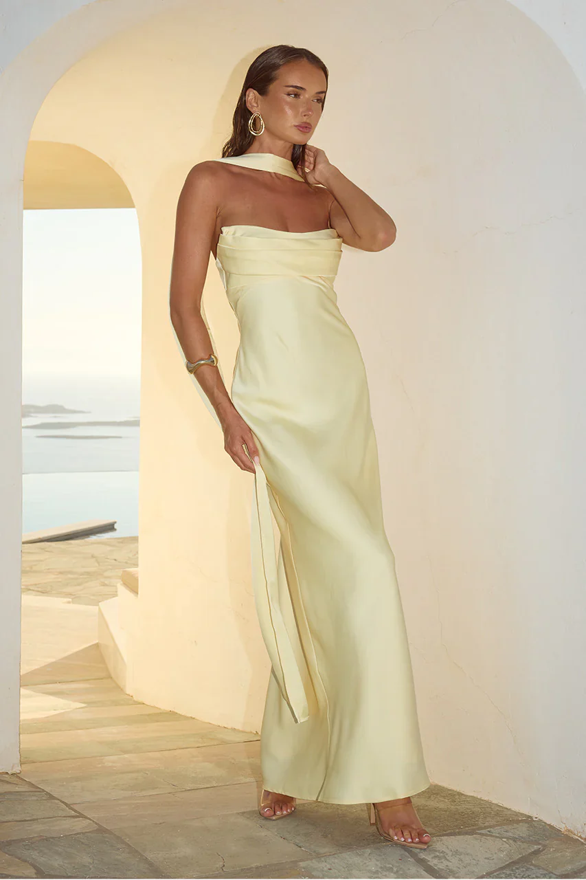 Madeleine Strapless Maxi Dress - luluinthesky