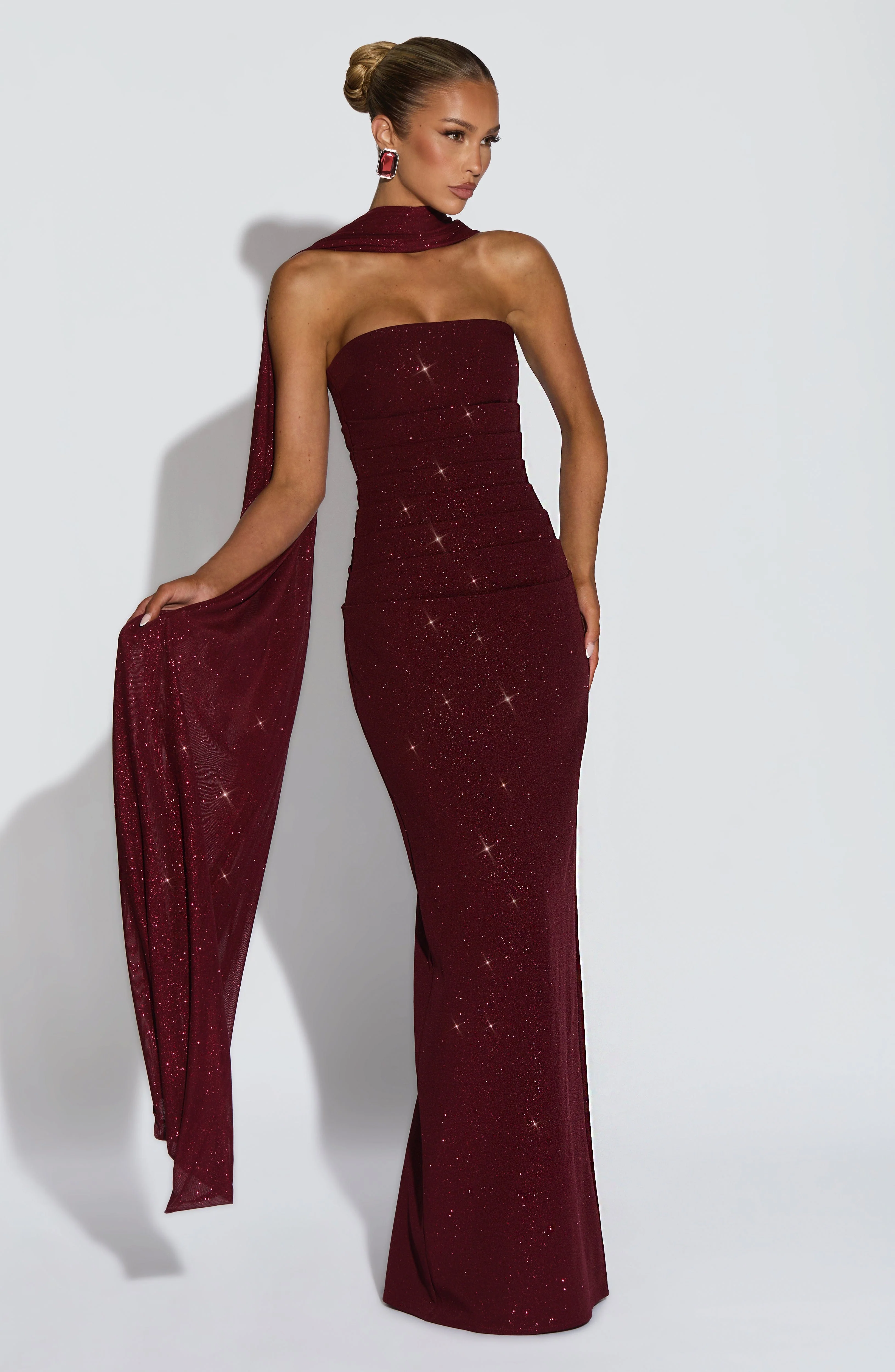 Agnes Shawl - Wine Sparkle