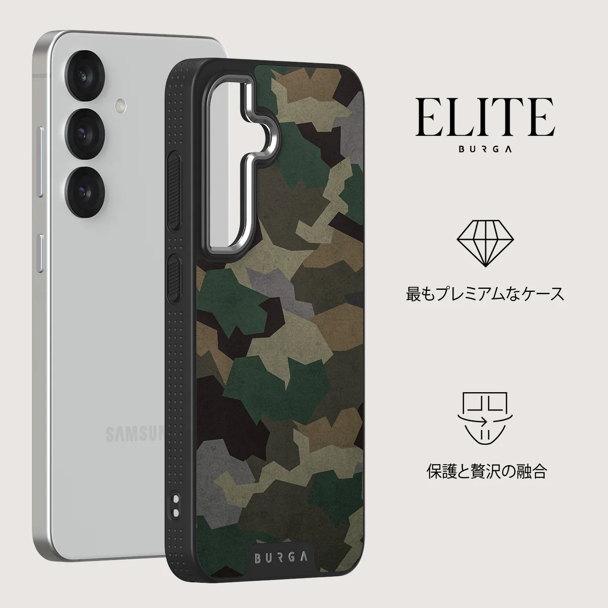 Tropical Green Camo - Samsung Galaxy S25 ケース