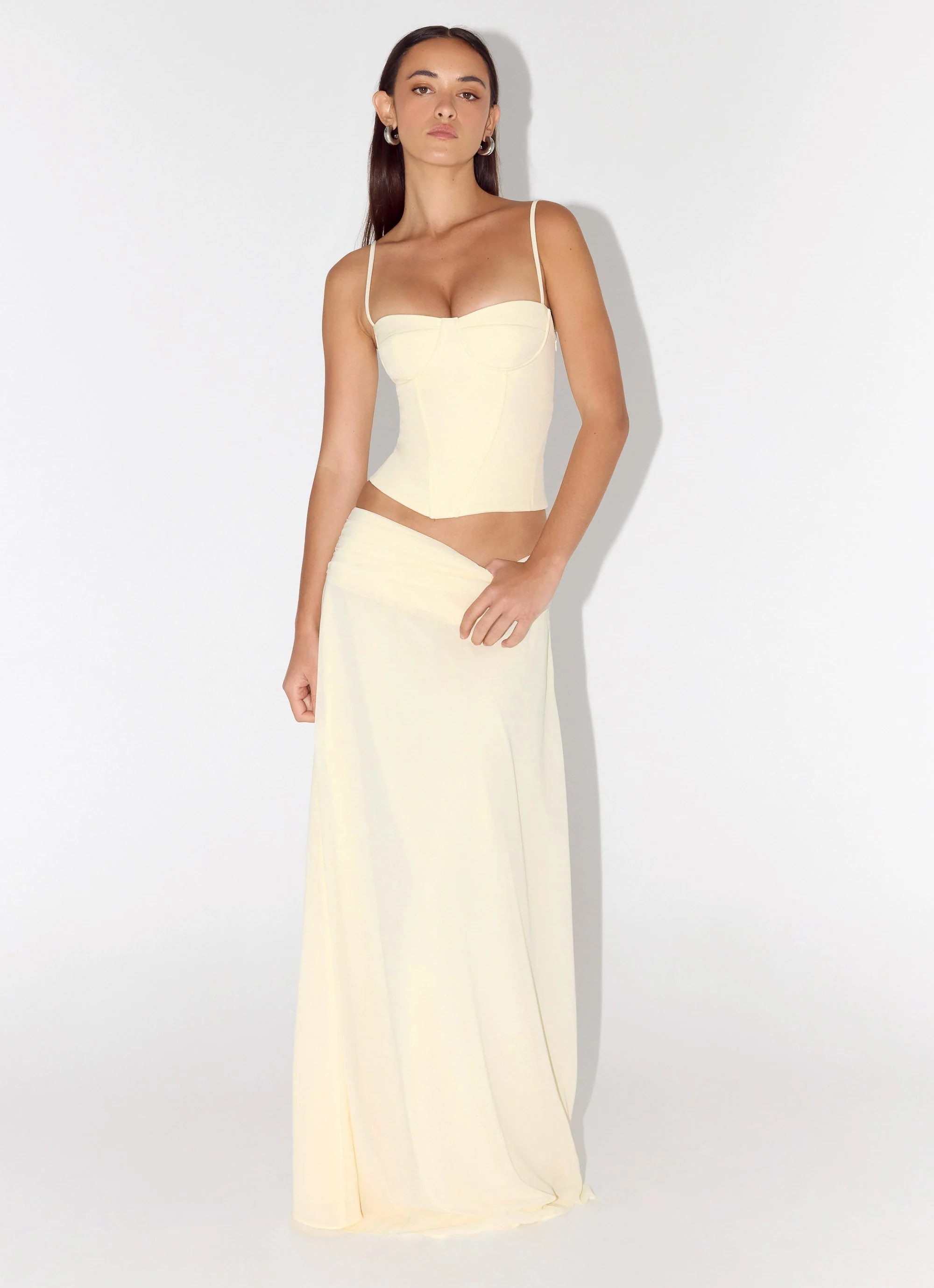 Natalya Maxi Skirt - Yellow - luluinthesky