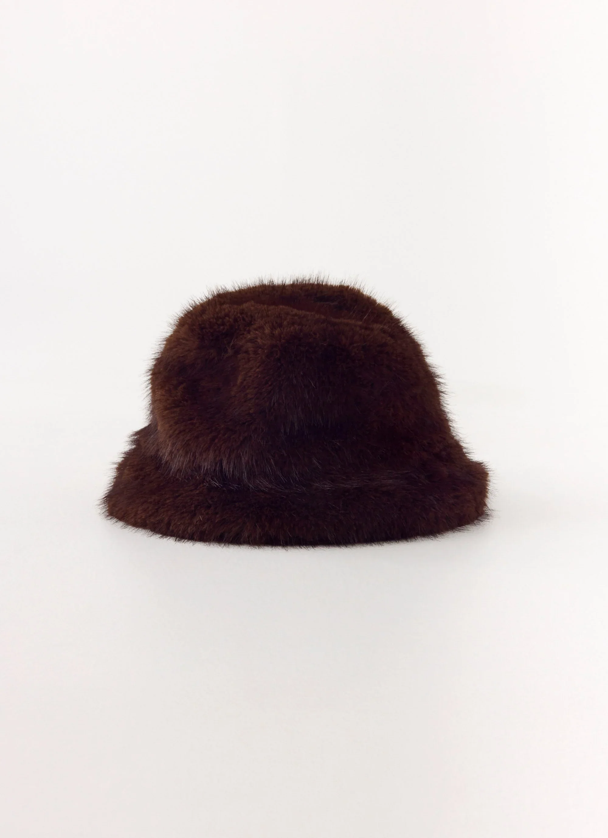 Nicolette Faux Fur Hat - Chocolate