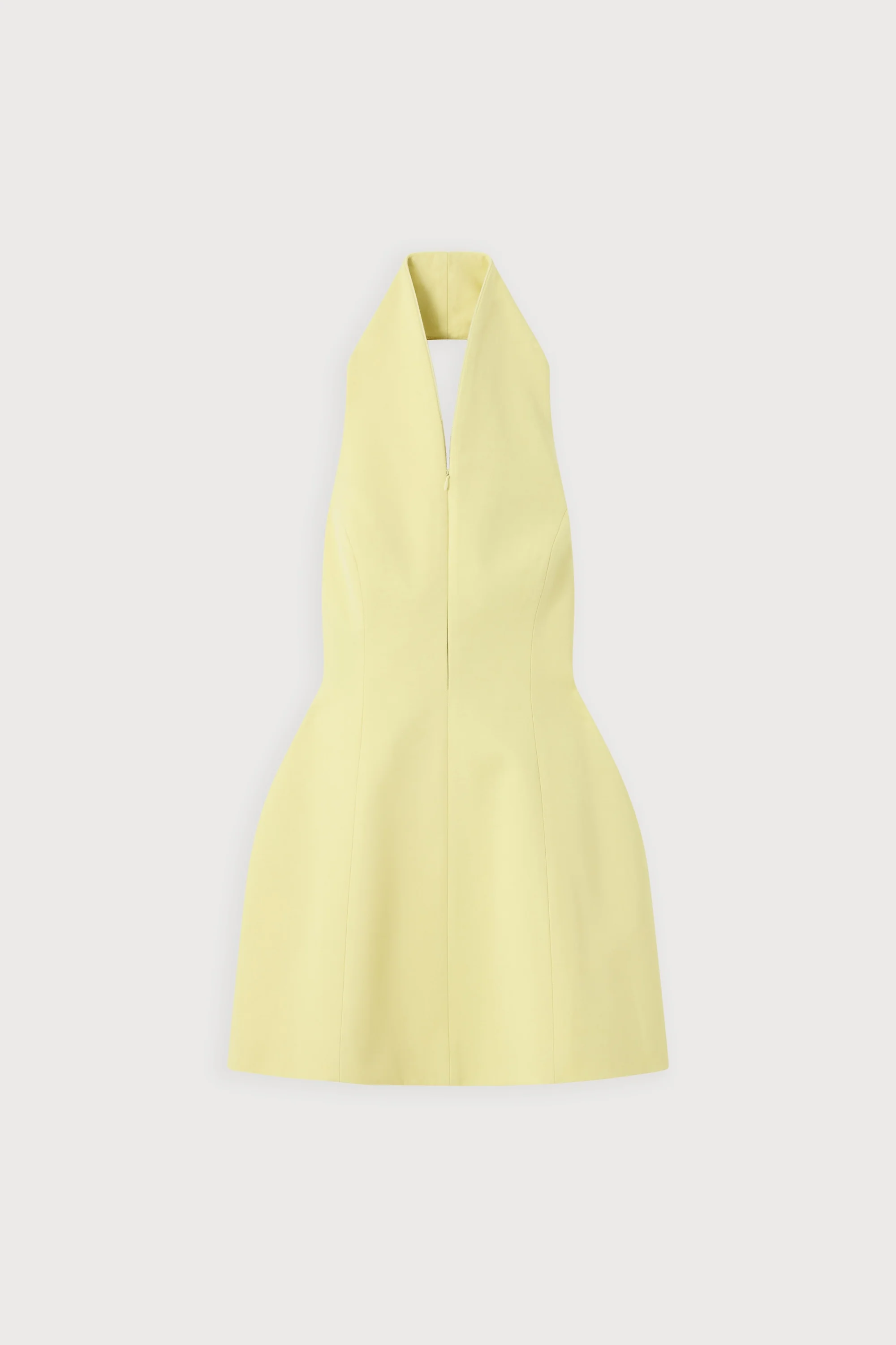 Cotton Mix Zip Collar Mini Dress