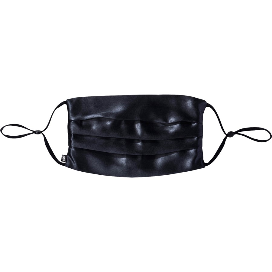 slip Face Coverings Osłona twarzy z czystego jedwabiu, czarna