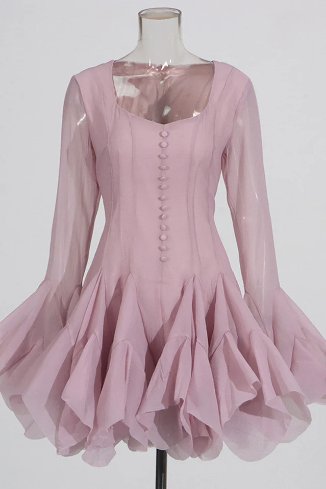 Miranda Asymmetric Hem Mini Dress