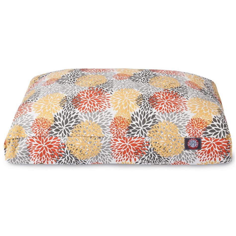 Blooms Rectangle Dog Bed Citrus
