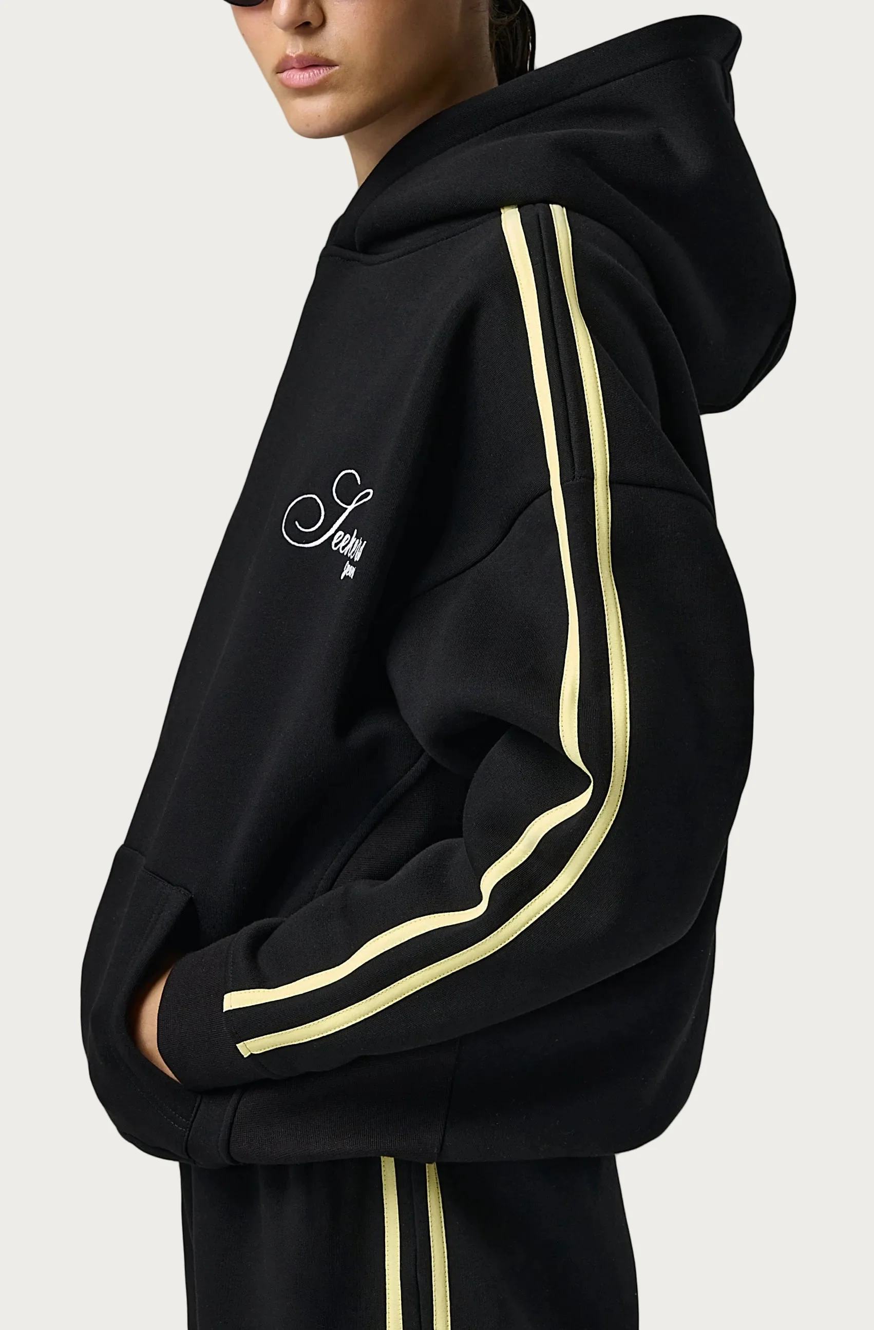 Petite Seekers Sport Hoodie in Black