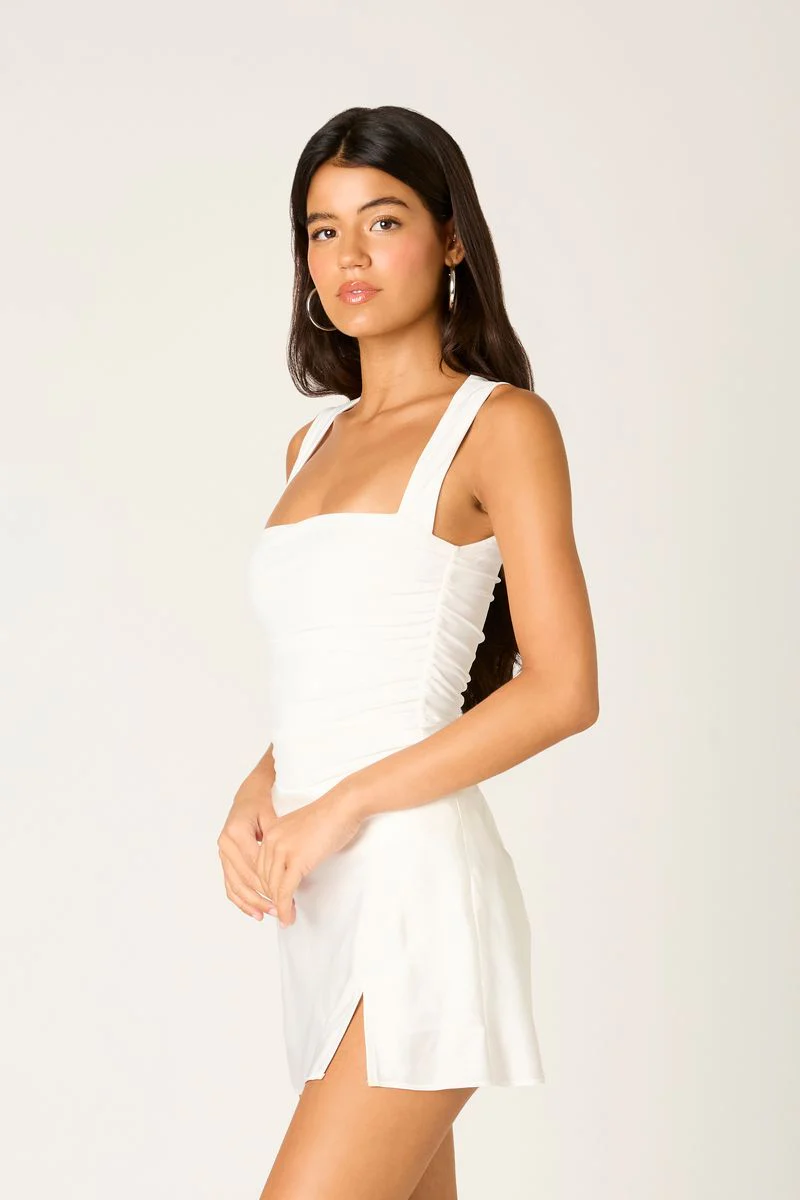 Satin A-line Mini Skirt