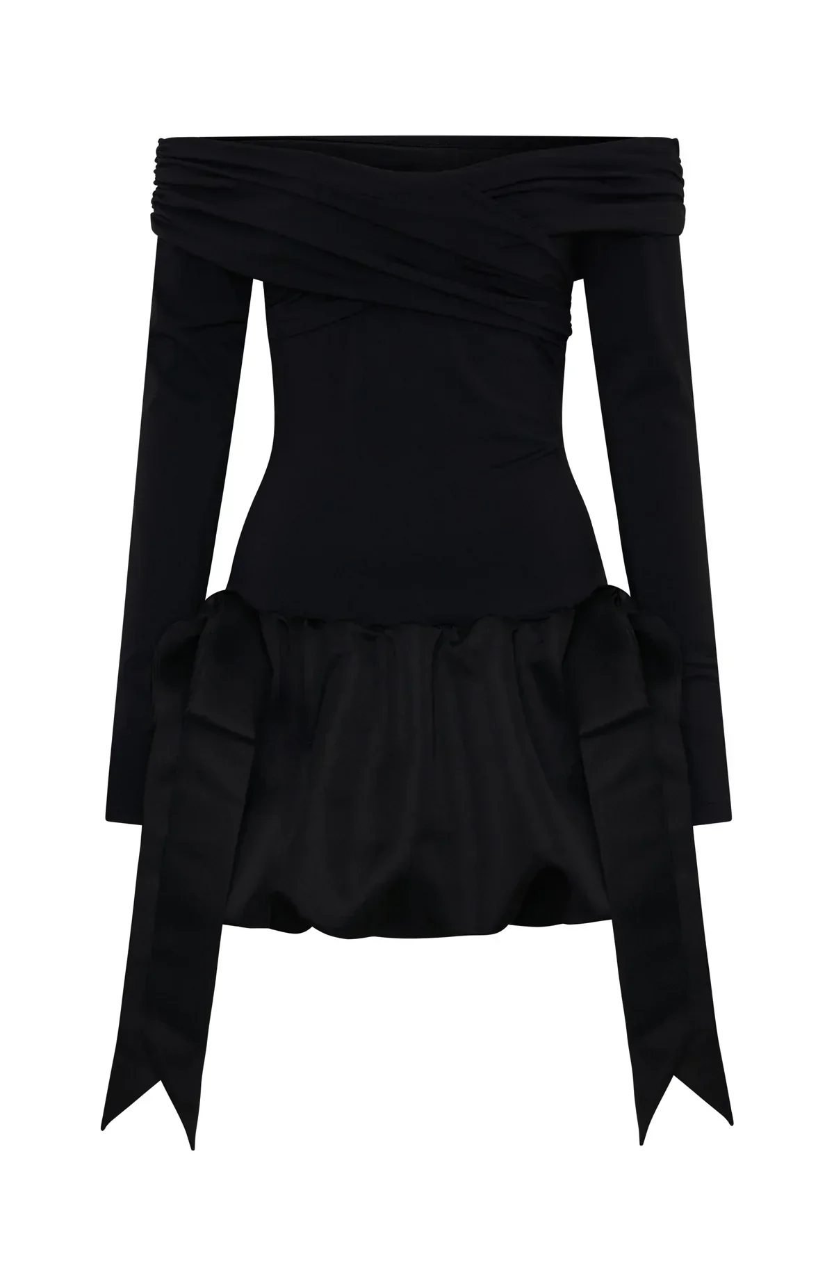 Raise Hell Long Sleeve Mini Dress Black