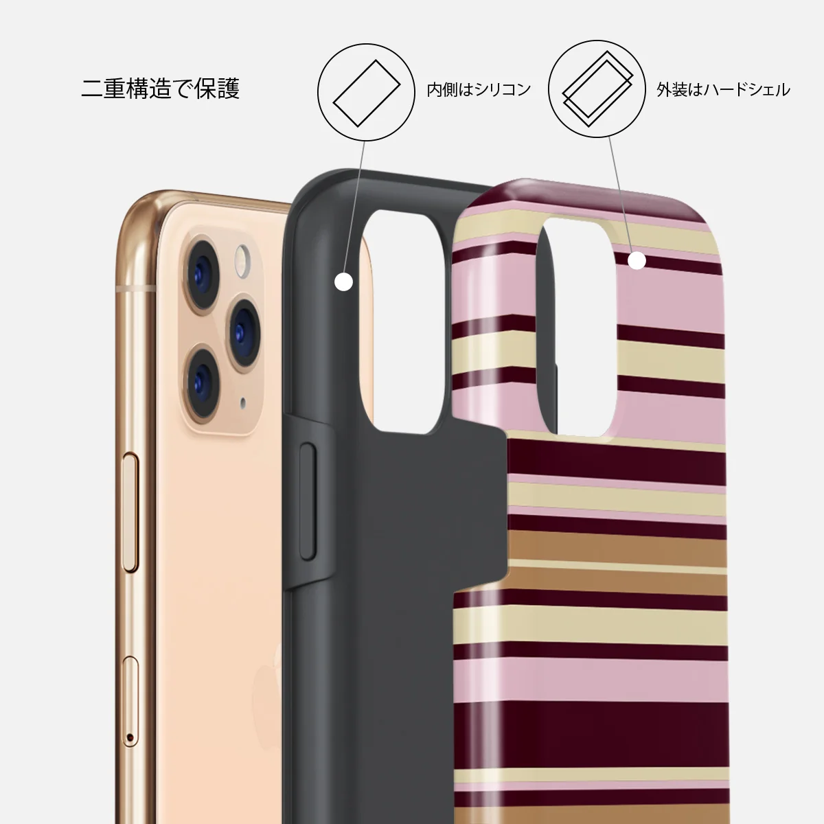 Berry Layers - iPhone 11 Pro ケース