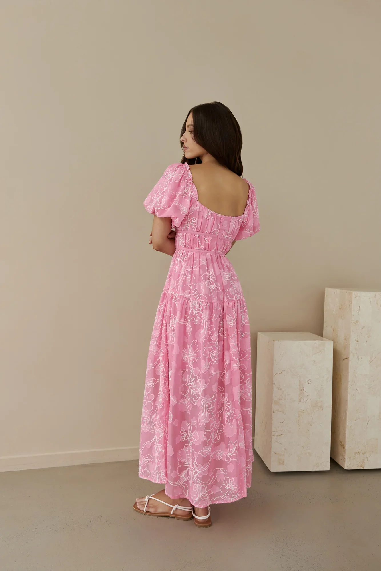 Step By Step Maxi Dress Pink - luluinthesky
