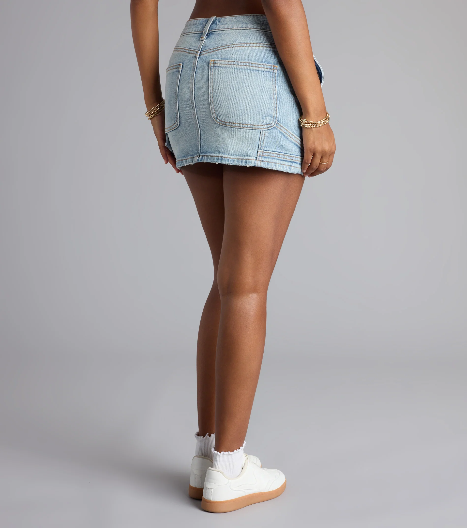 Soft With Spice Mid-Rise Denim Mini Skirt