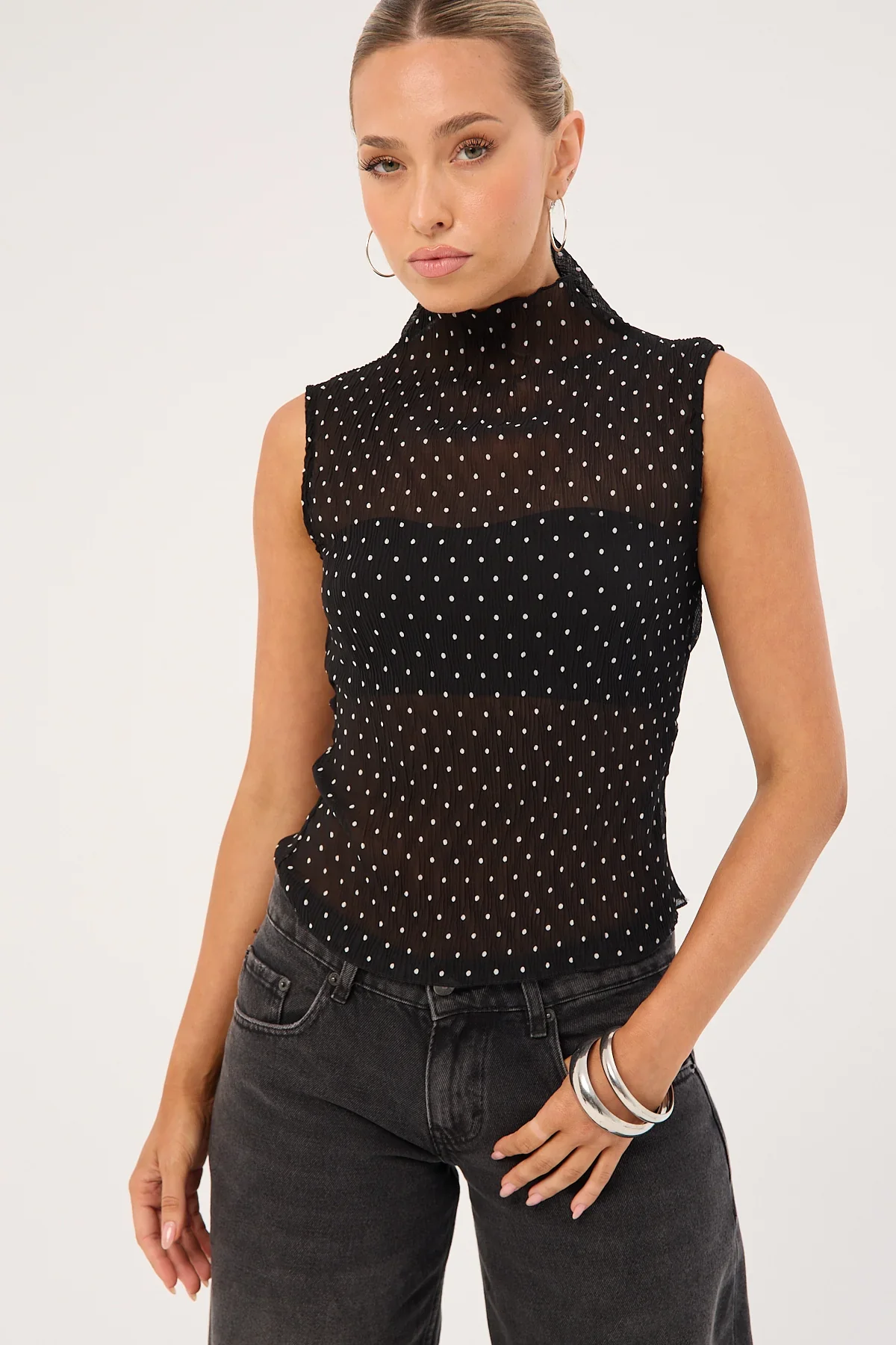 Lioness Ford Top Onyx Polka