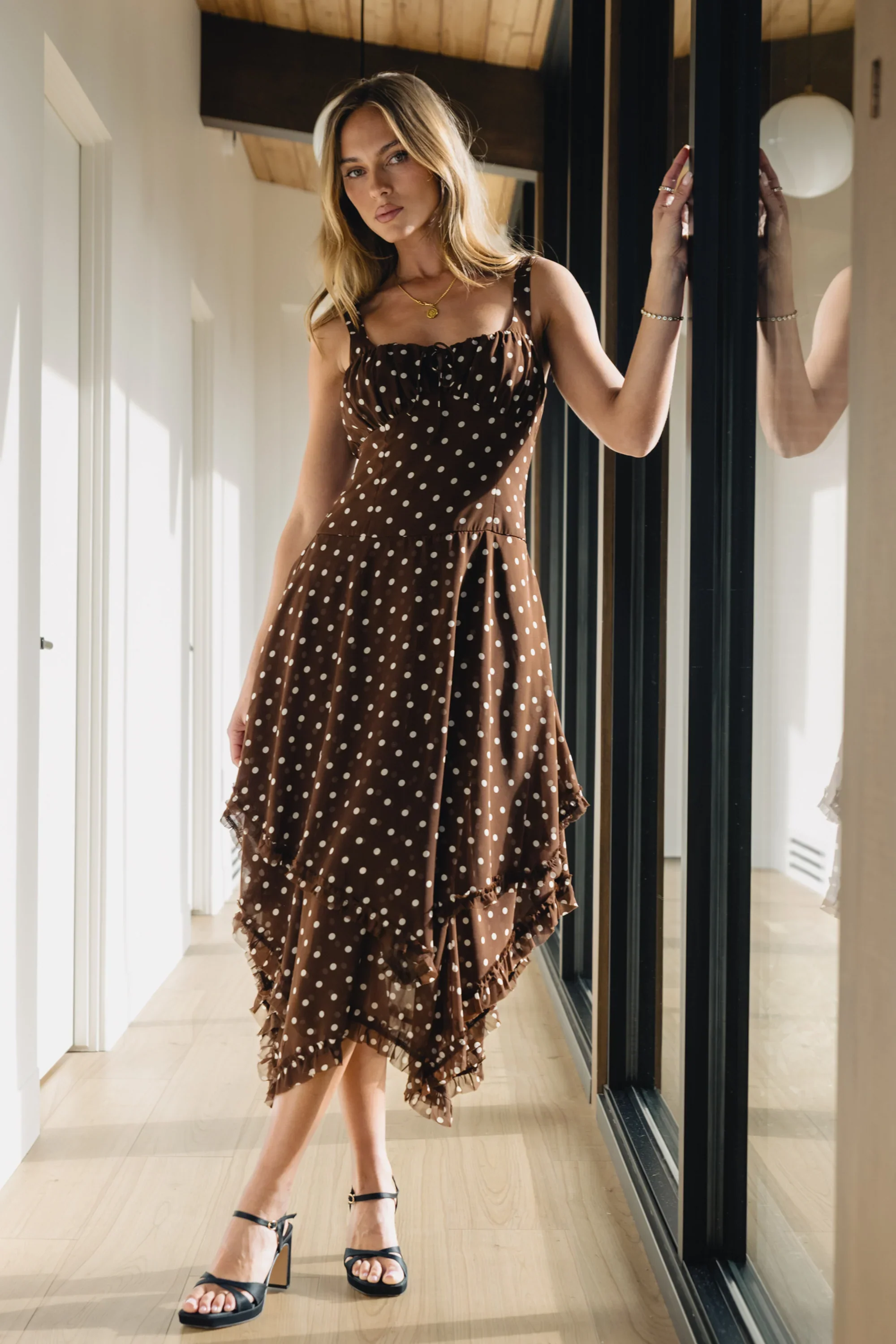Katalina Polka Dot Maxi Dress