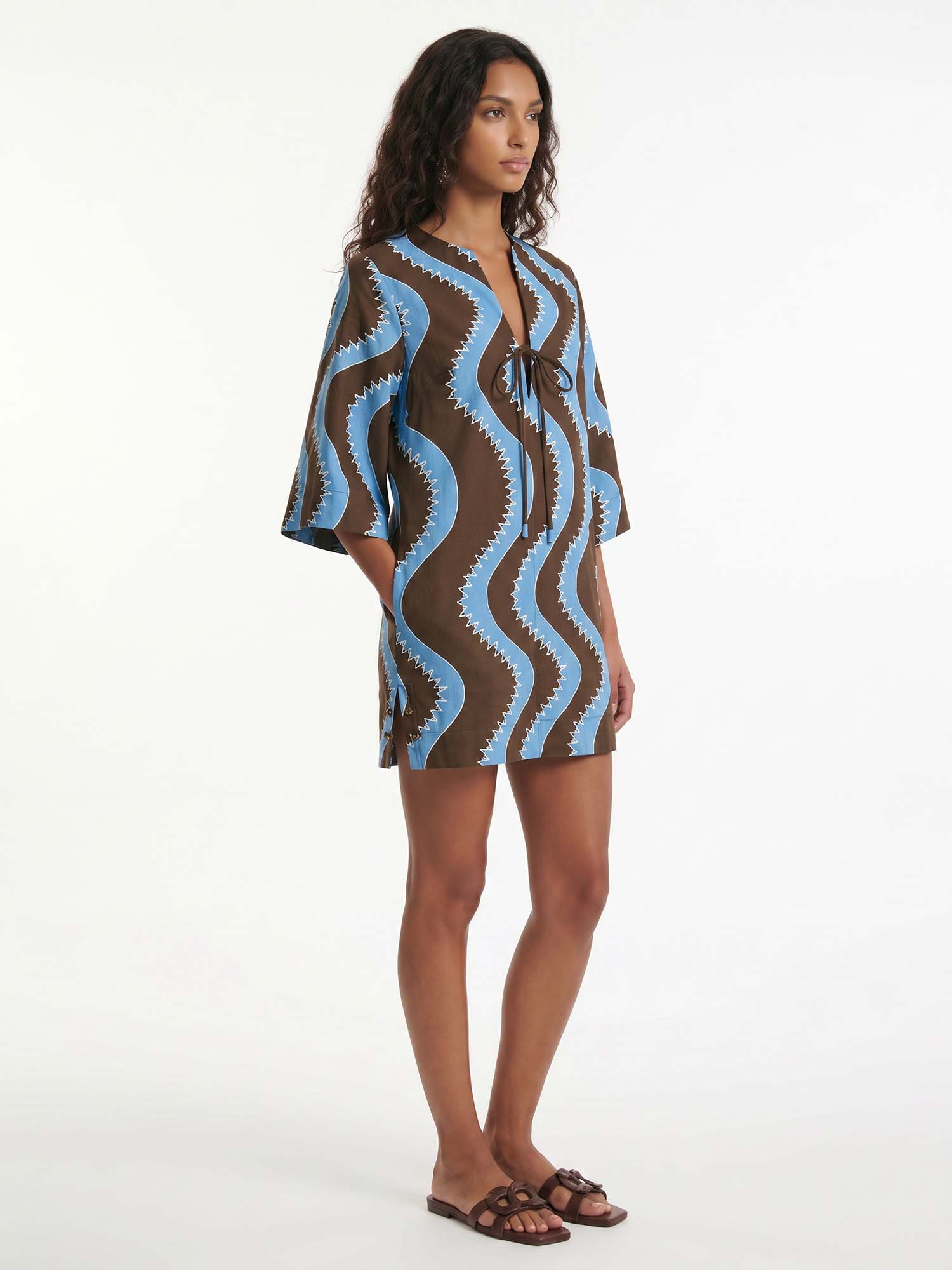 Azure Wave Mini Dress