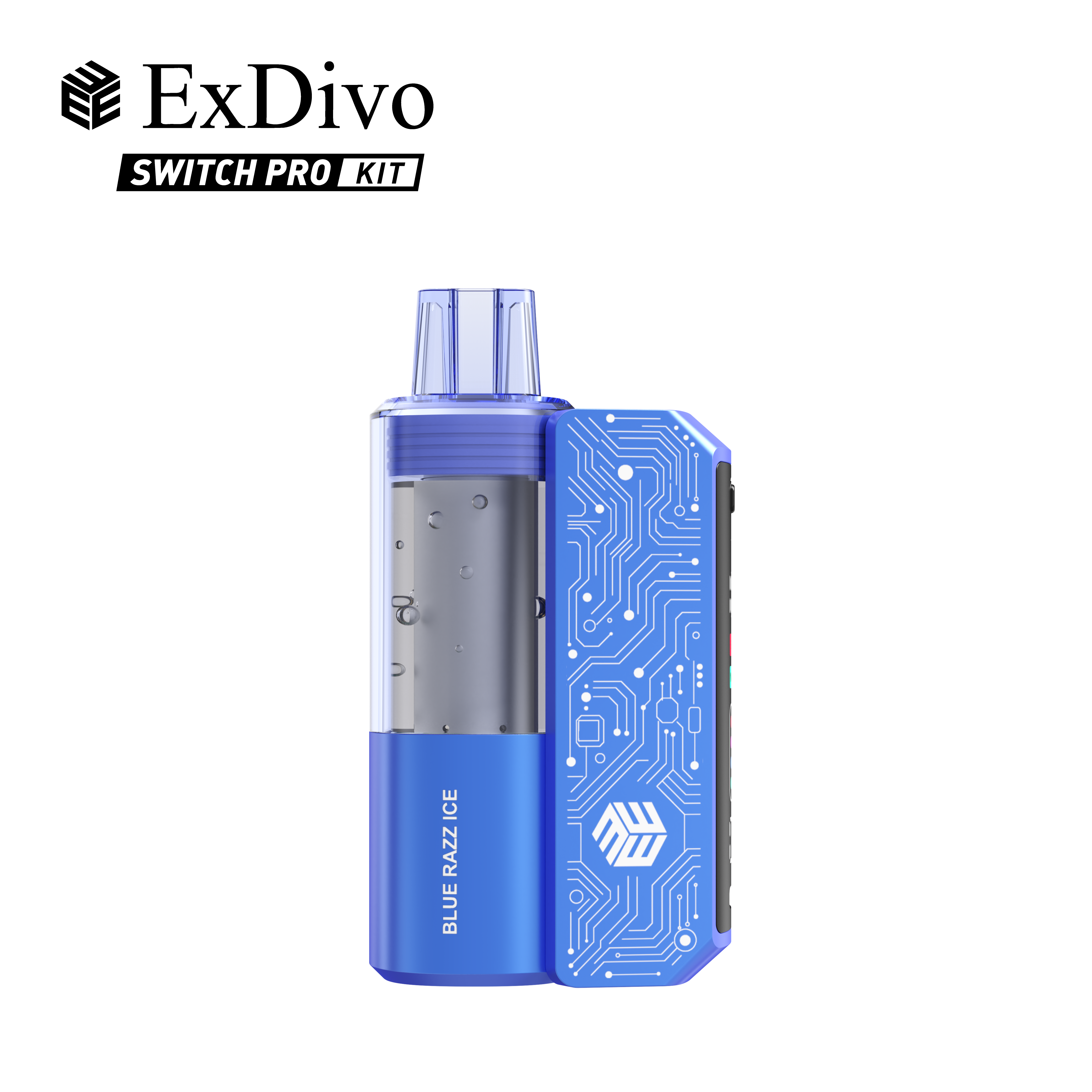 BLUE RAZZ ICE - ExDivo BRIGHT MIRROR 35K Replaceable VAPE kit