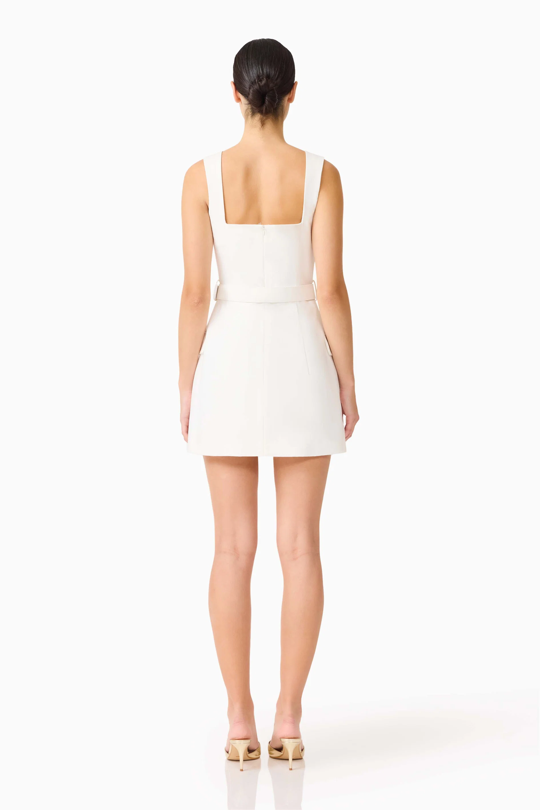 Nydia Tulip Mini Dress in White