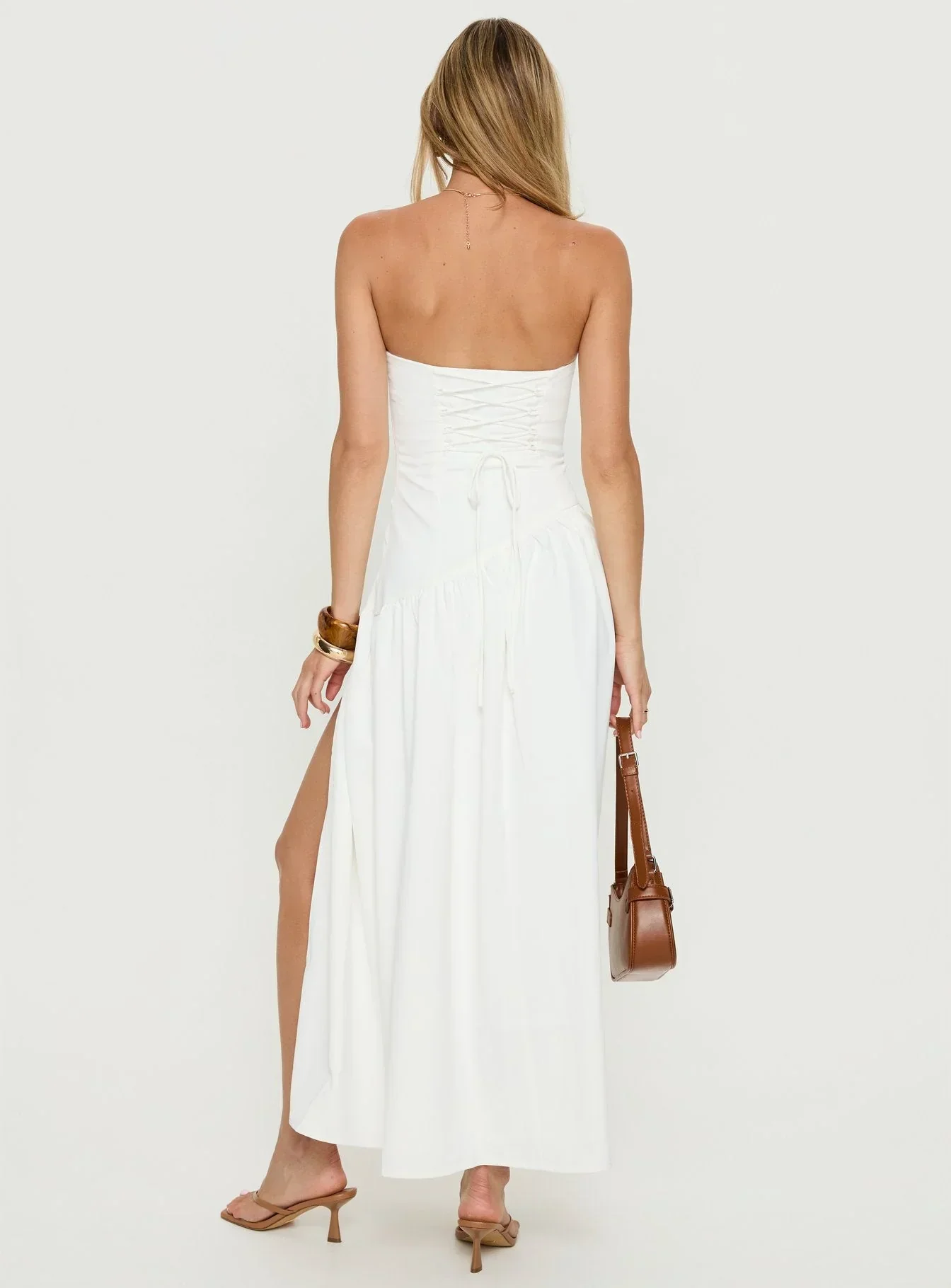 Meredithe Strapless Maxi Dress White