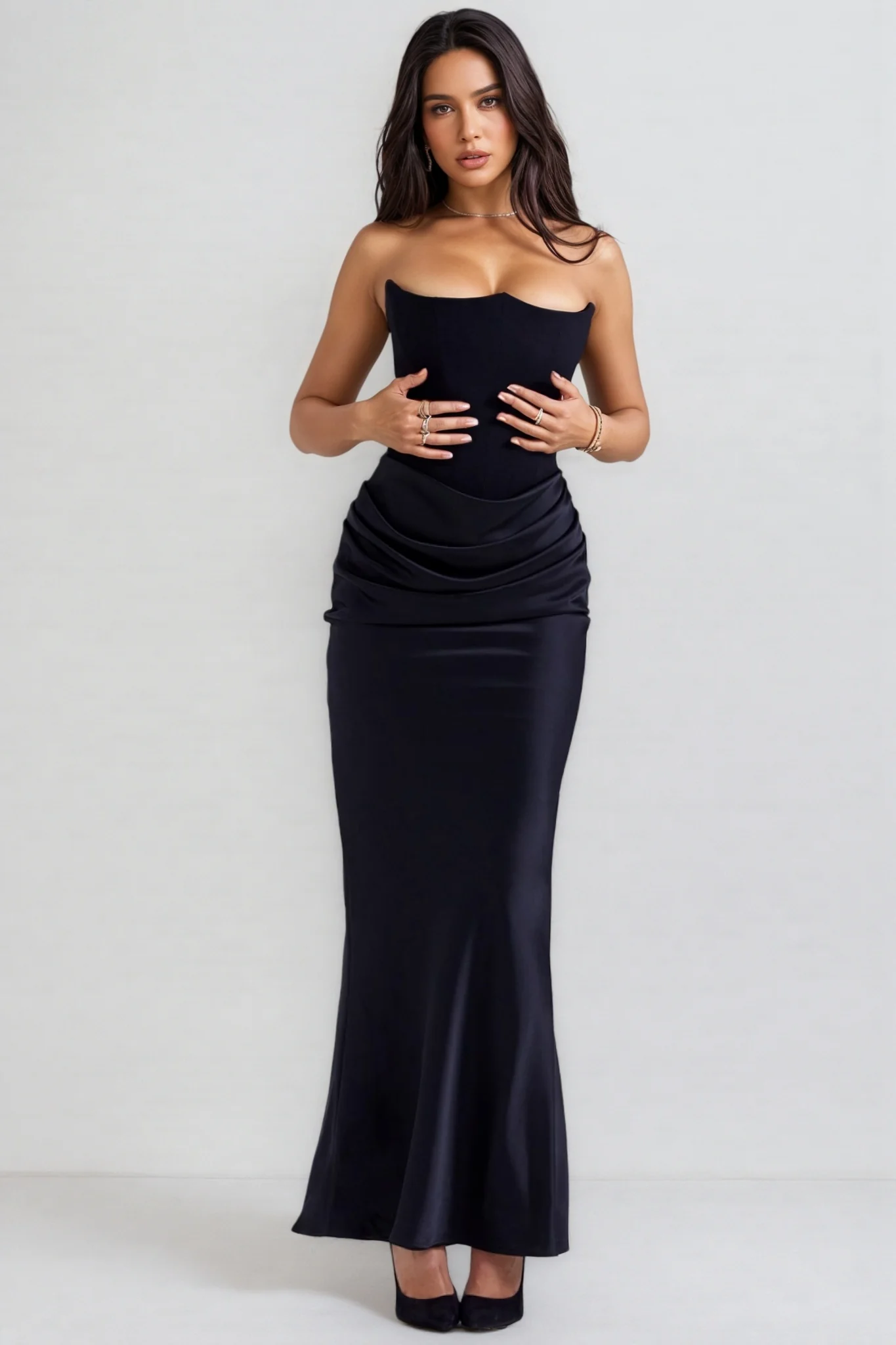 Dole Bandeau Sheath One Neck Maxi Dress