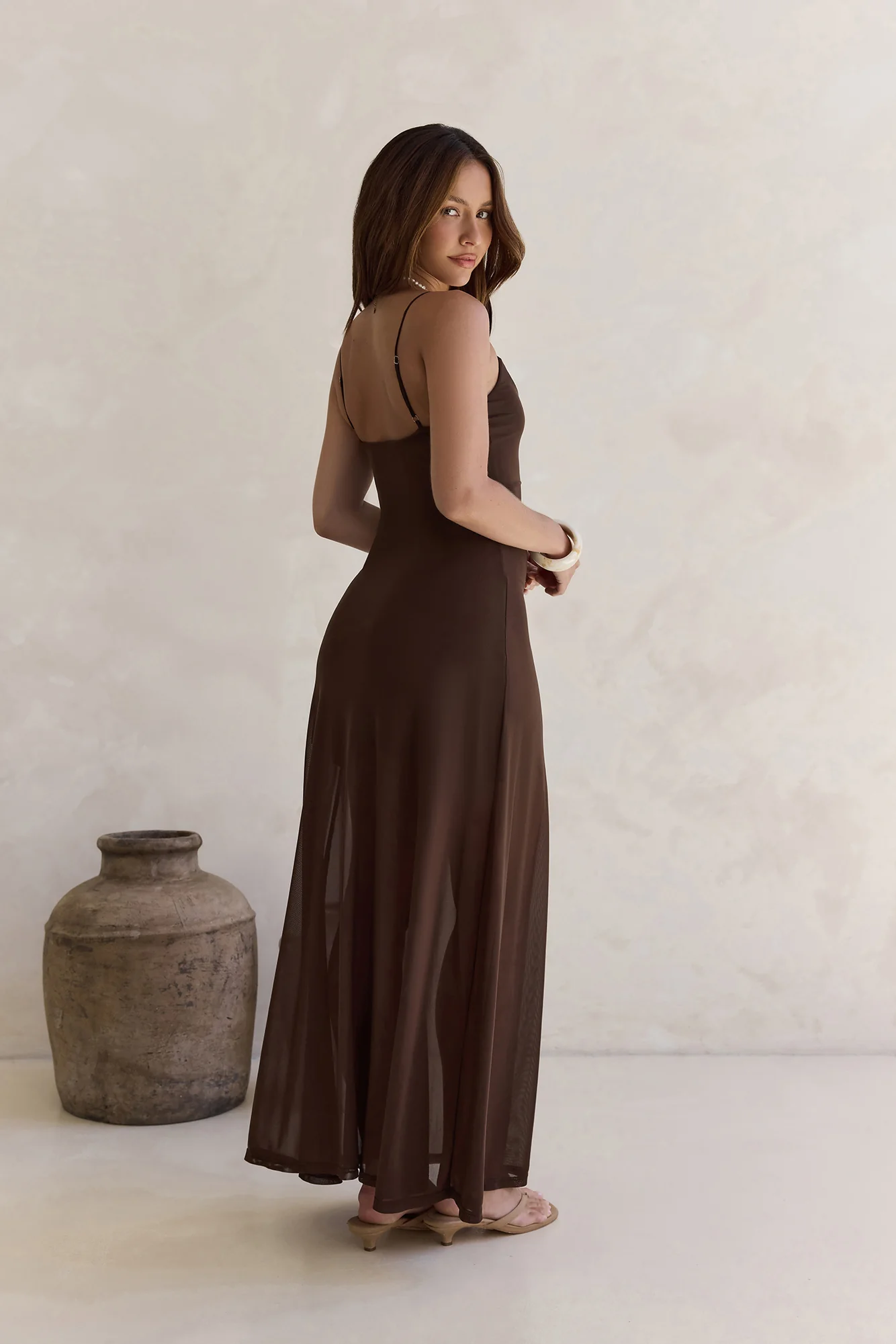 Alessandra Maxi Dress Chocolate