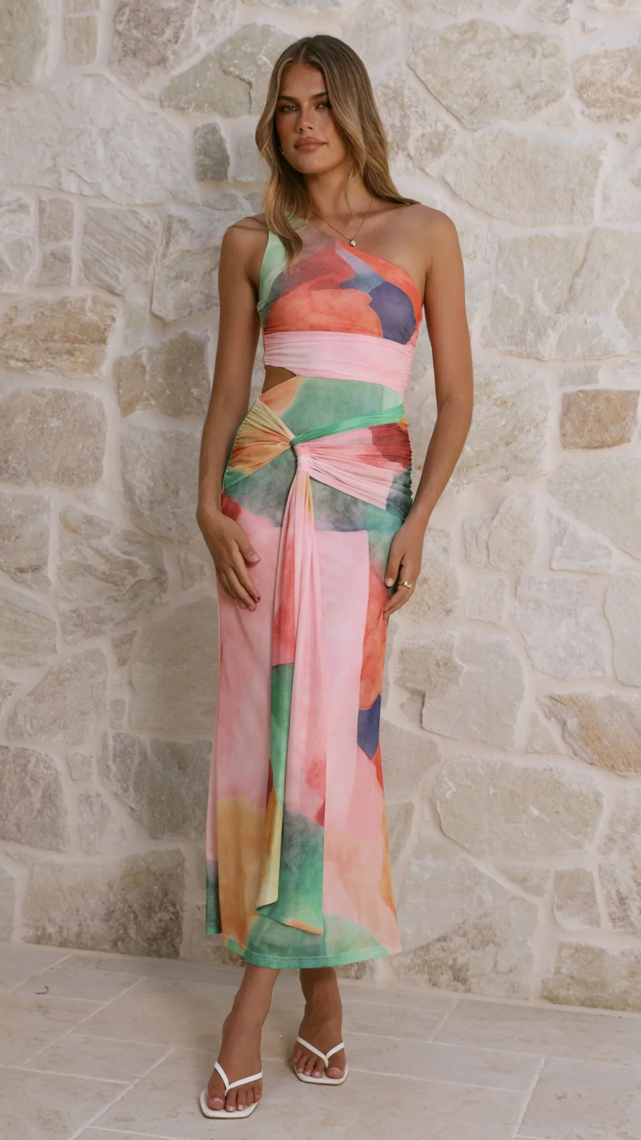 Kourt Maxi Dress - Multi Abstract